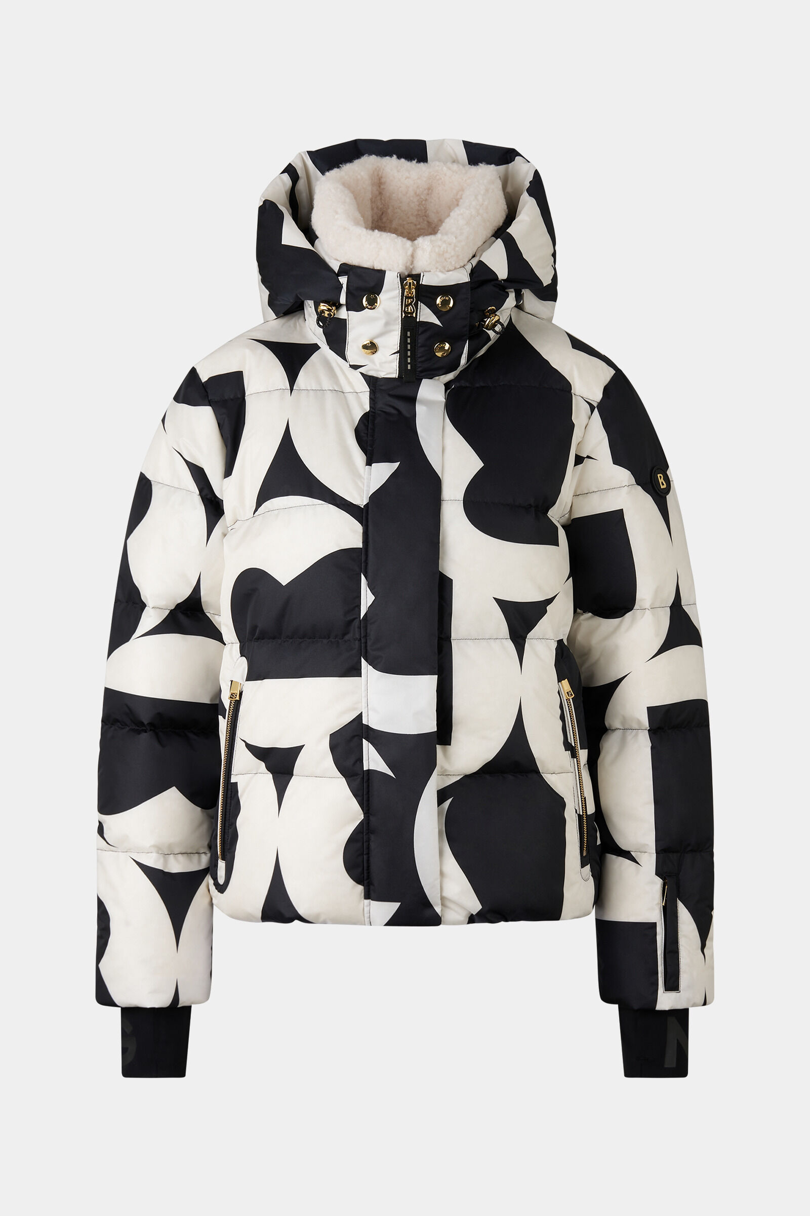 Maja down ski jacket Black/Off-White