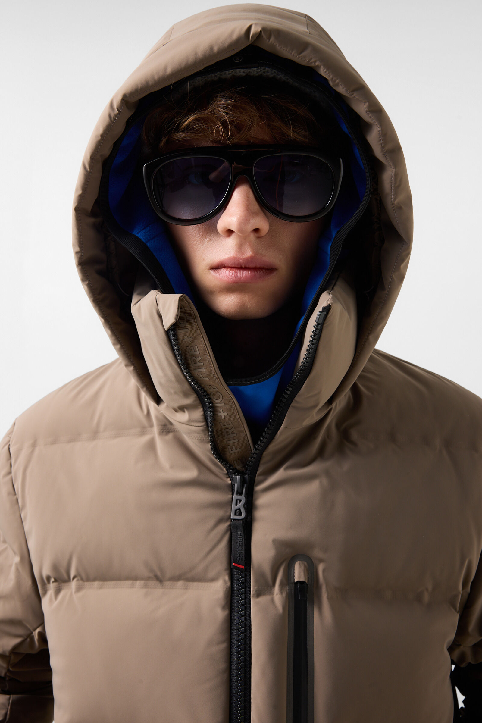 Ekin short down coat Taupe