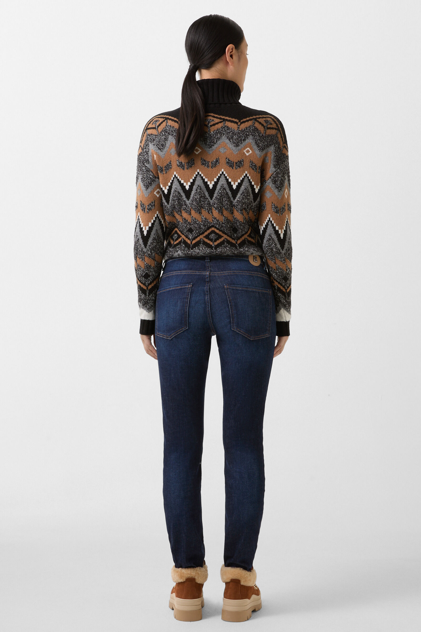 Bridget girlfriend fit jeans Dark Denim Blue