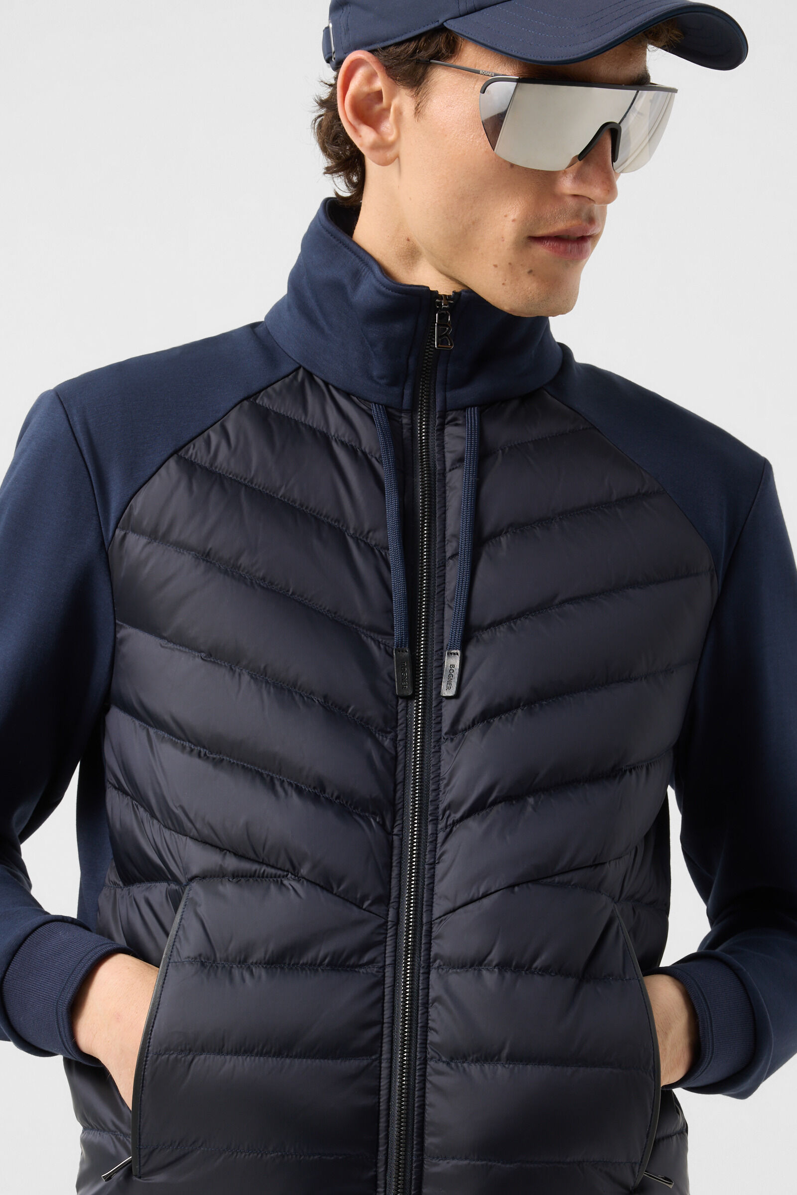 Baker down jersey jacket Navy blue