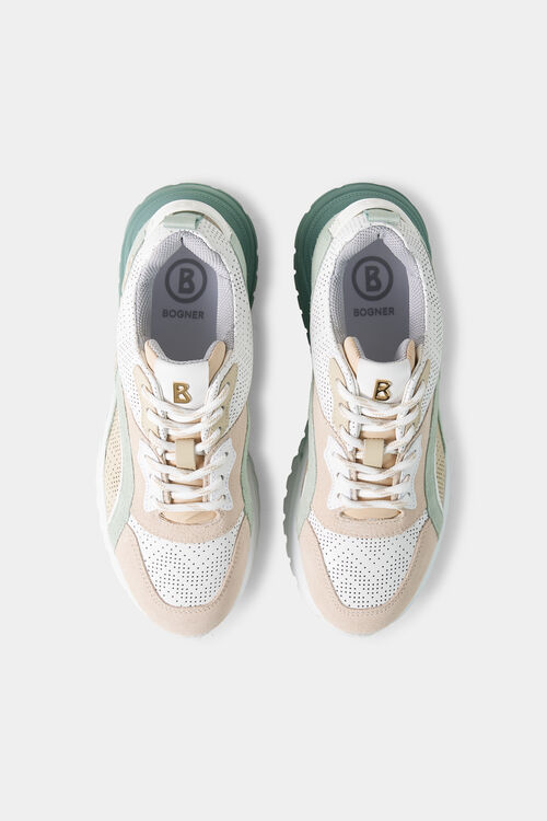 Malaga trainers White/Mint/Ros&eacute;