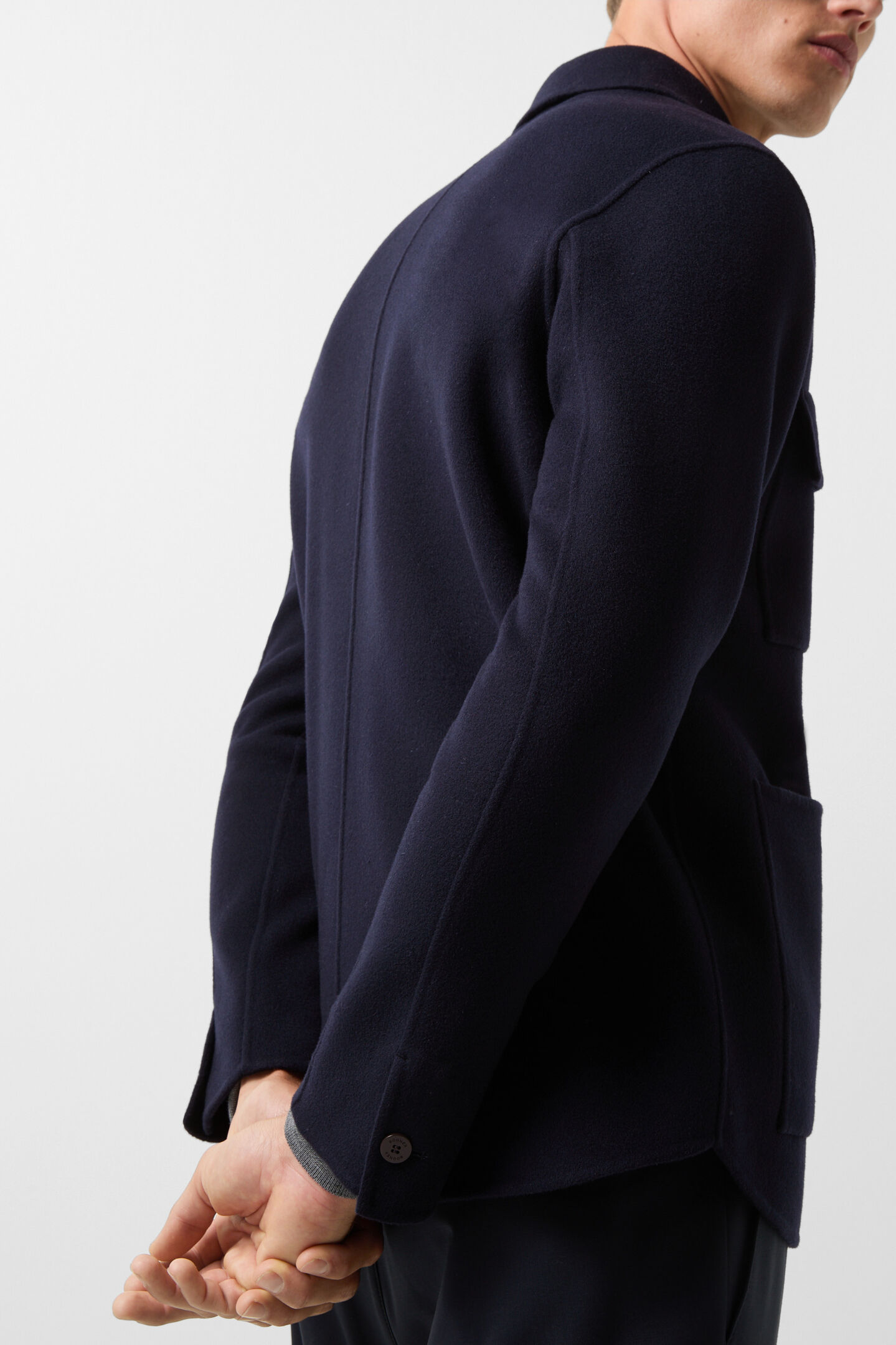 Double-face overshirt Larry Navy blue