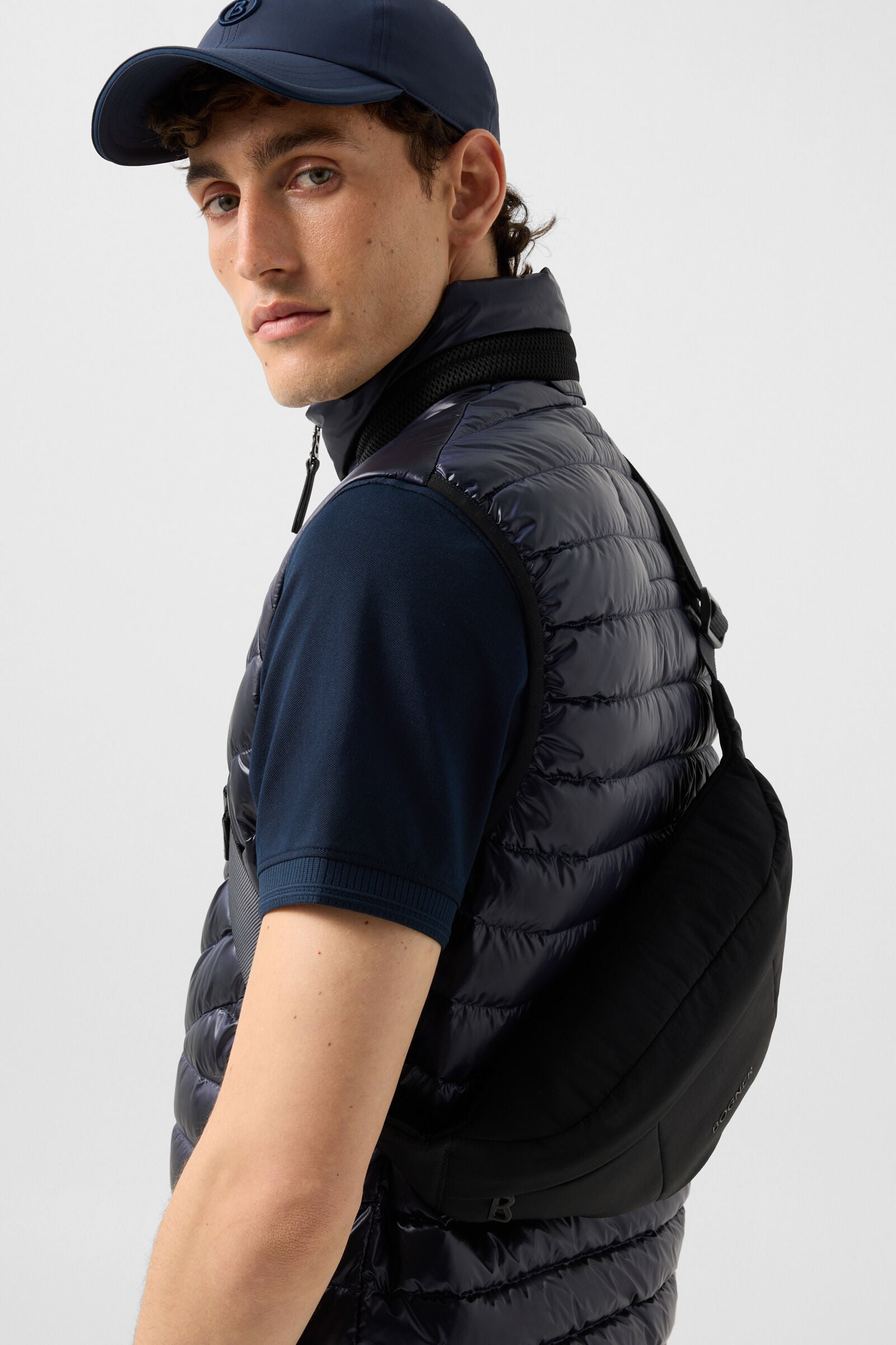 Lasse lightweight down waistcoat Navy blue