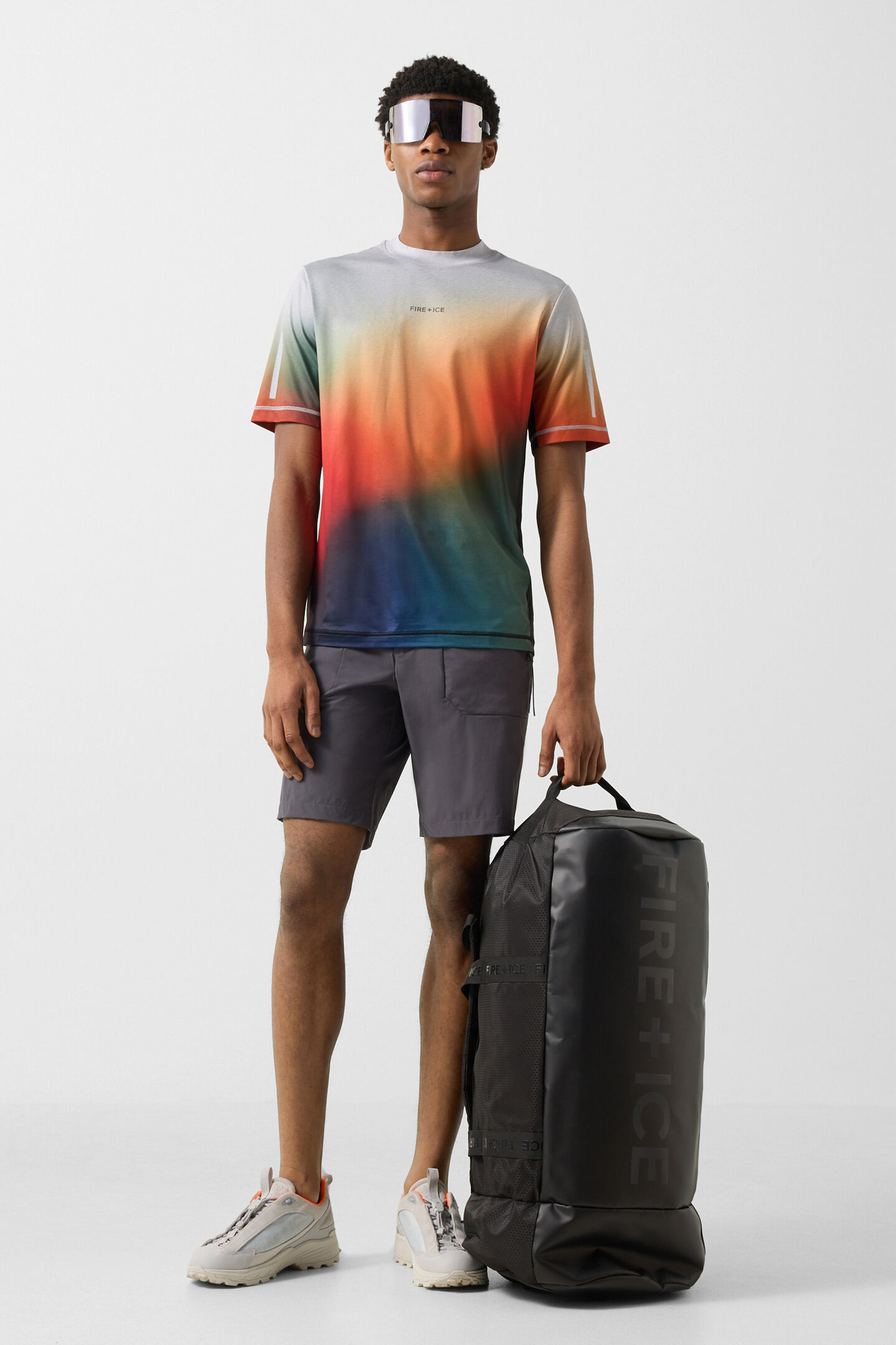 Balduin functional shirt Grey/orange/blue