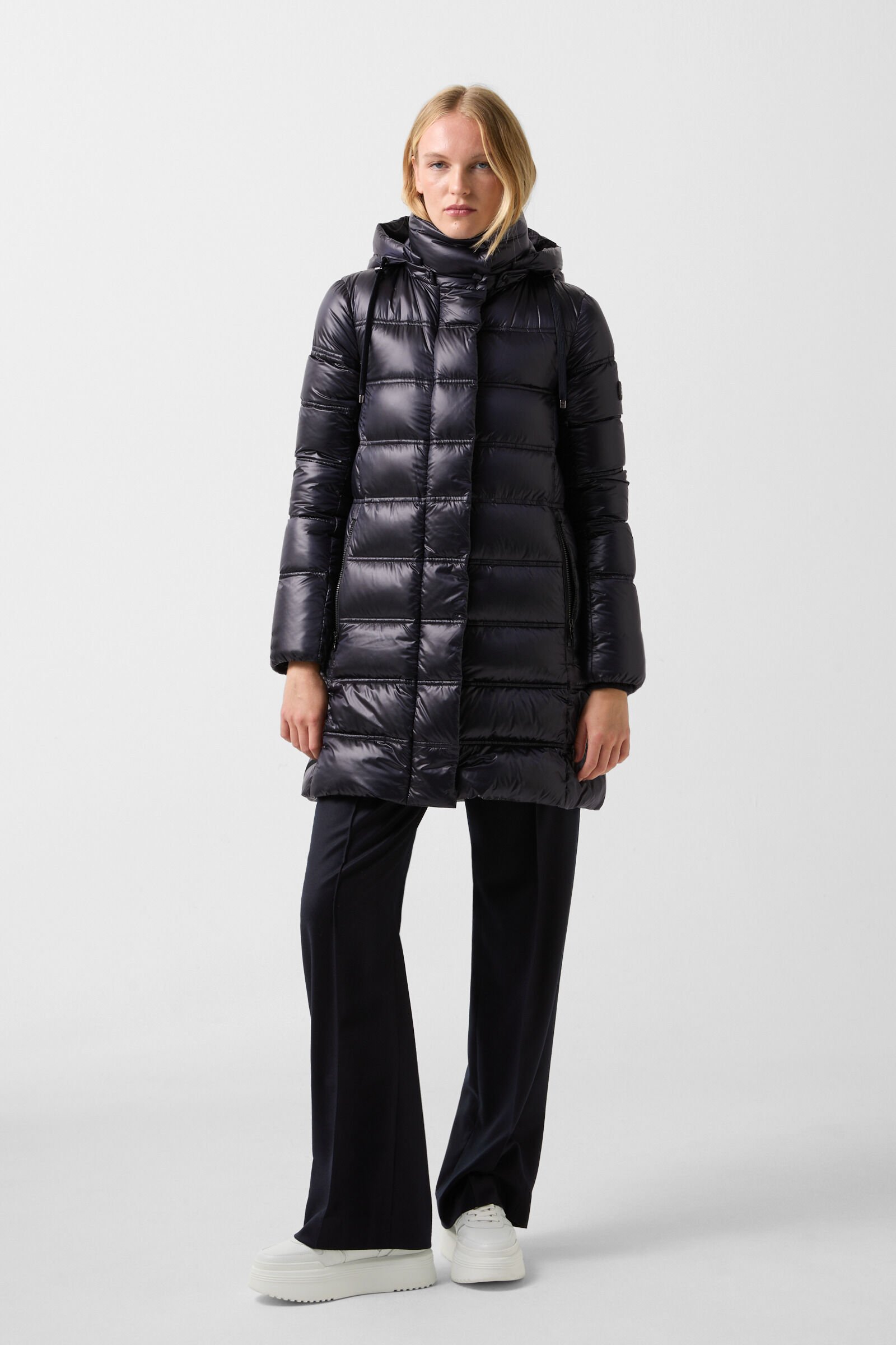 Lynn down short coat Navy blue