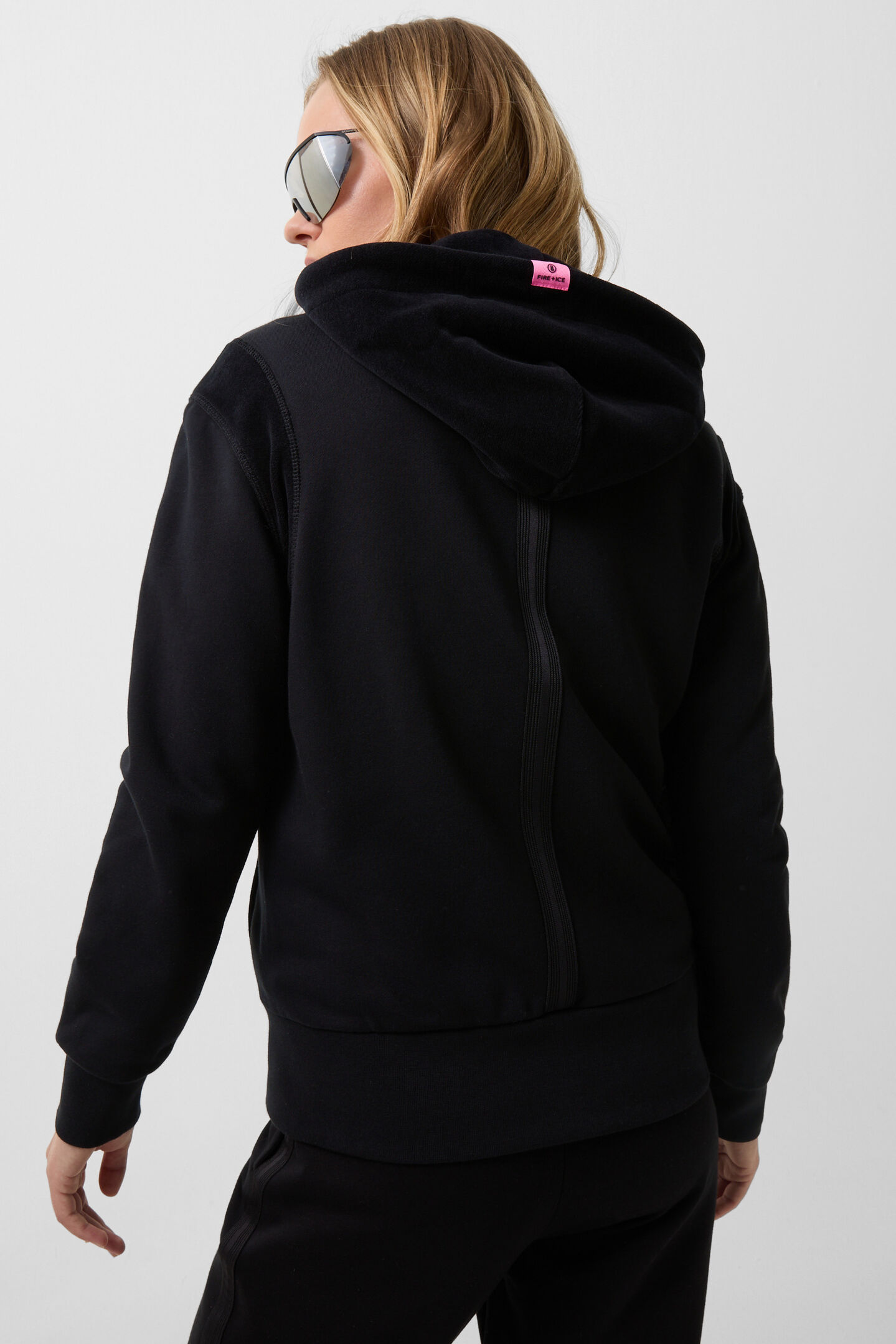 Hoodie-Sweatjacke Jaden Schwarz