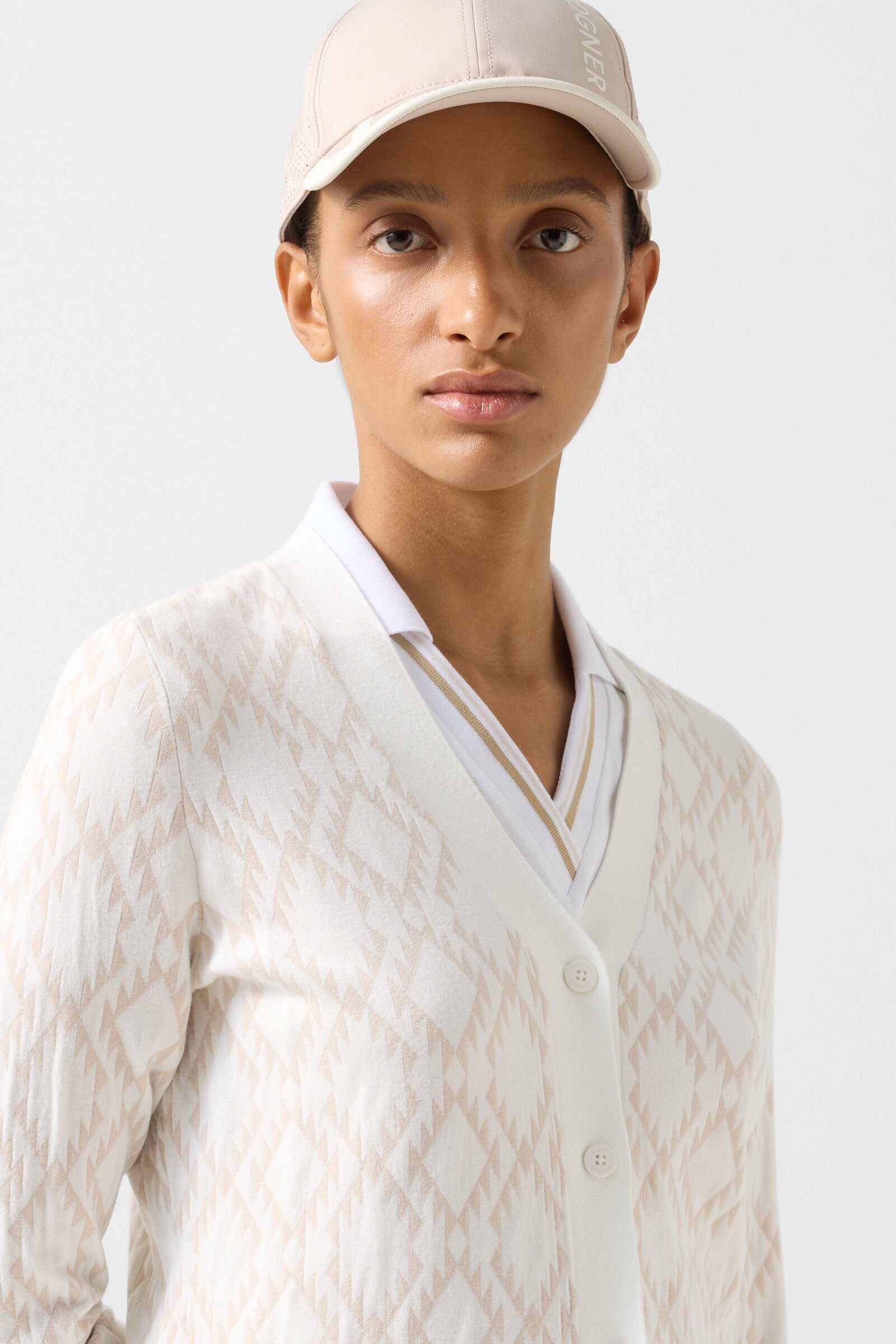 Amber knit jacket Cream/Sand