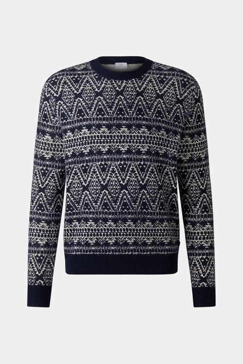 Pullover Draco Navy-Blau/Off-White