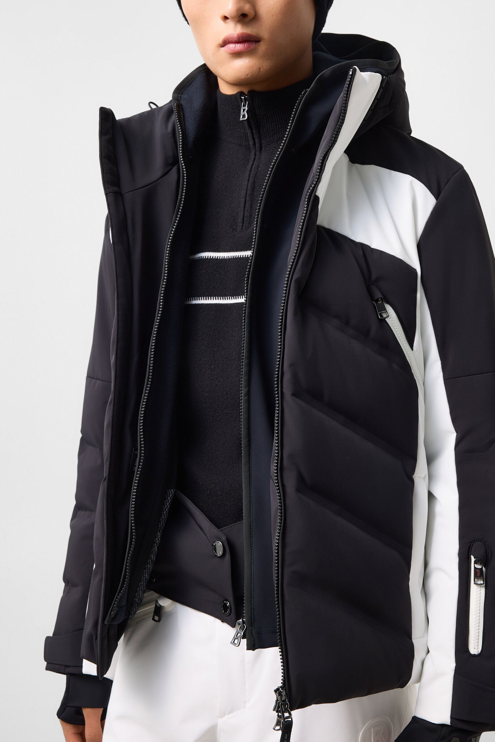 Jervie ski jacket Black and white