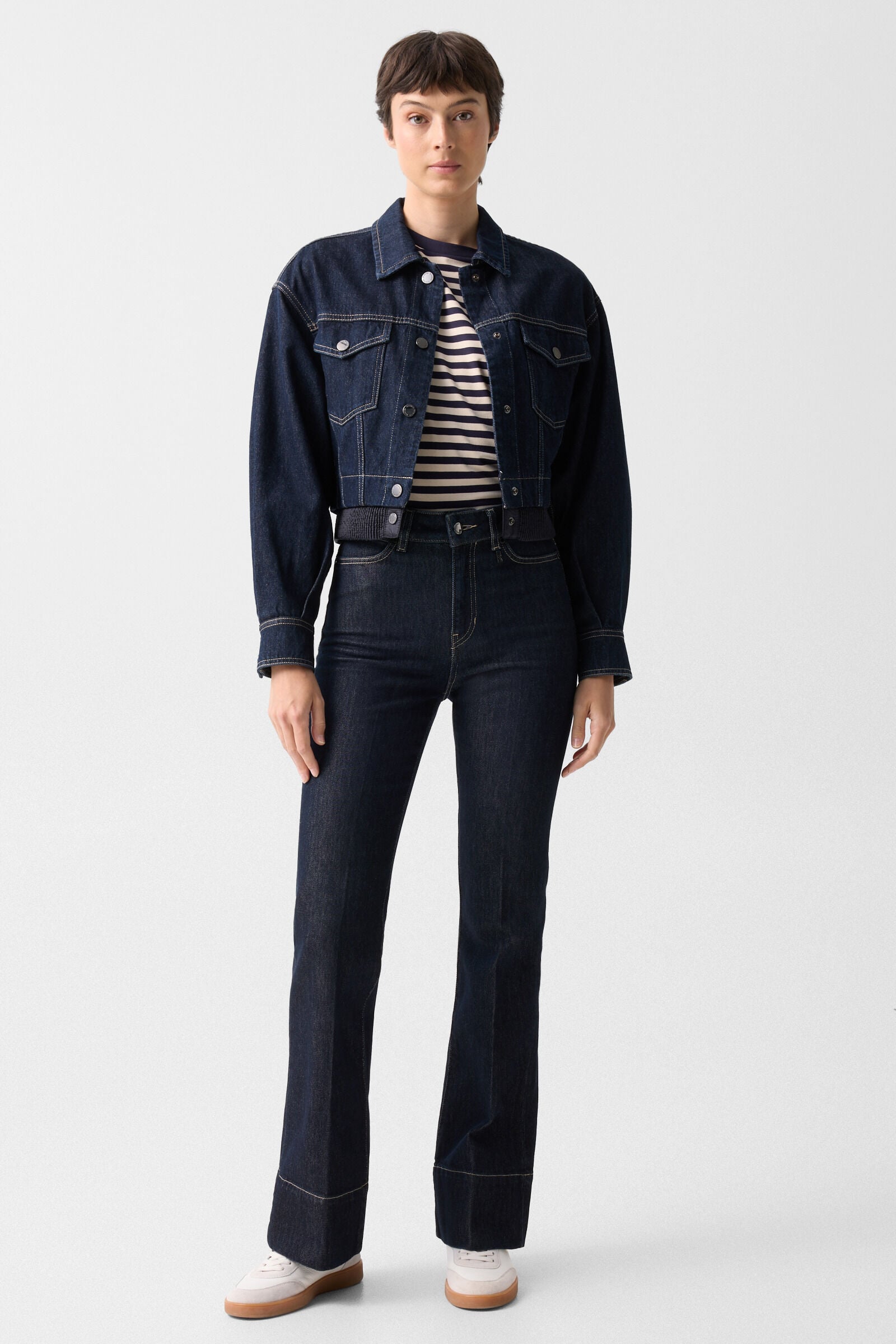 Flared fit jeans Devin Dark Denim Blue