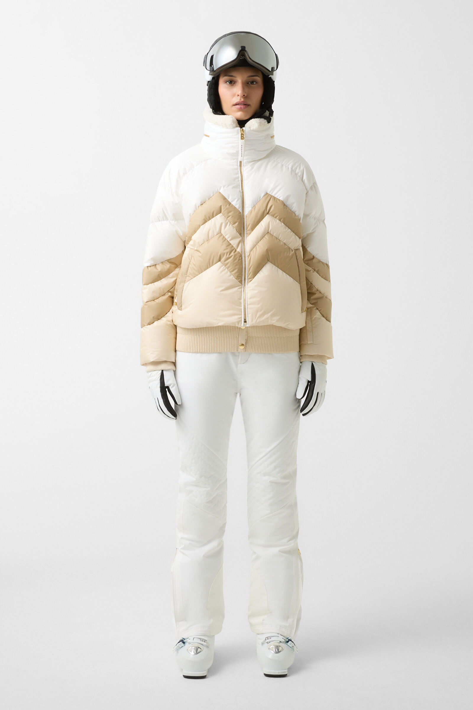 Valea down ski jacket Off-white/beige