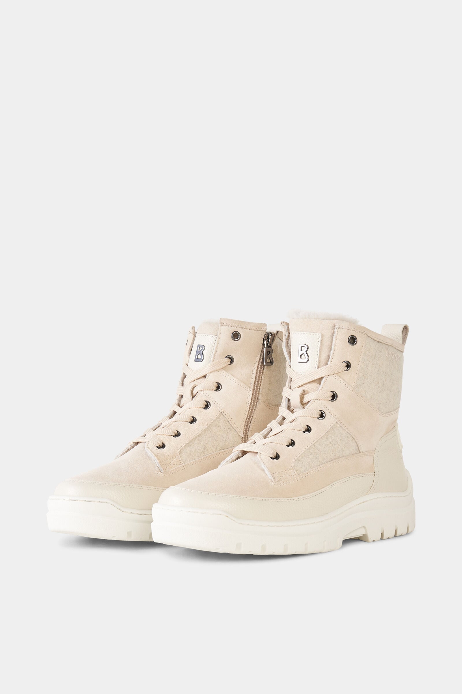Schn&uuml;rboots Bansko mit Spikes Off-White