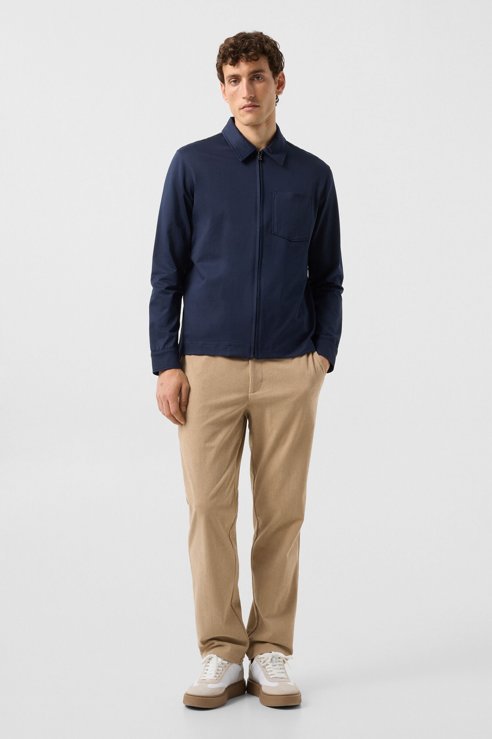 Xaver jersey jacket Navy blue