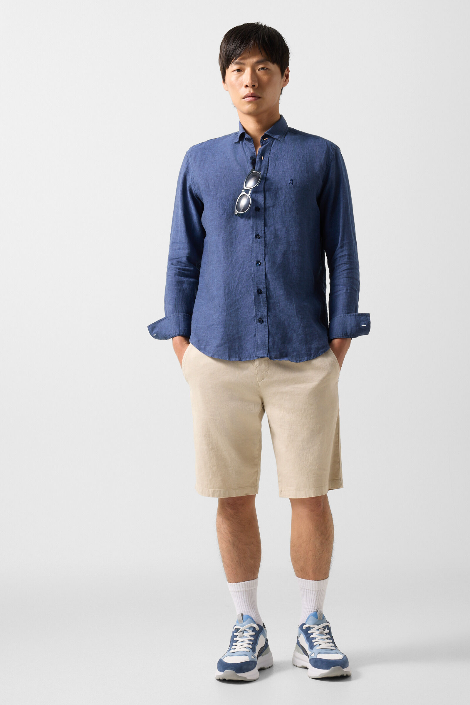 Timi linen shirt Navy blue