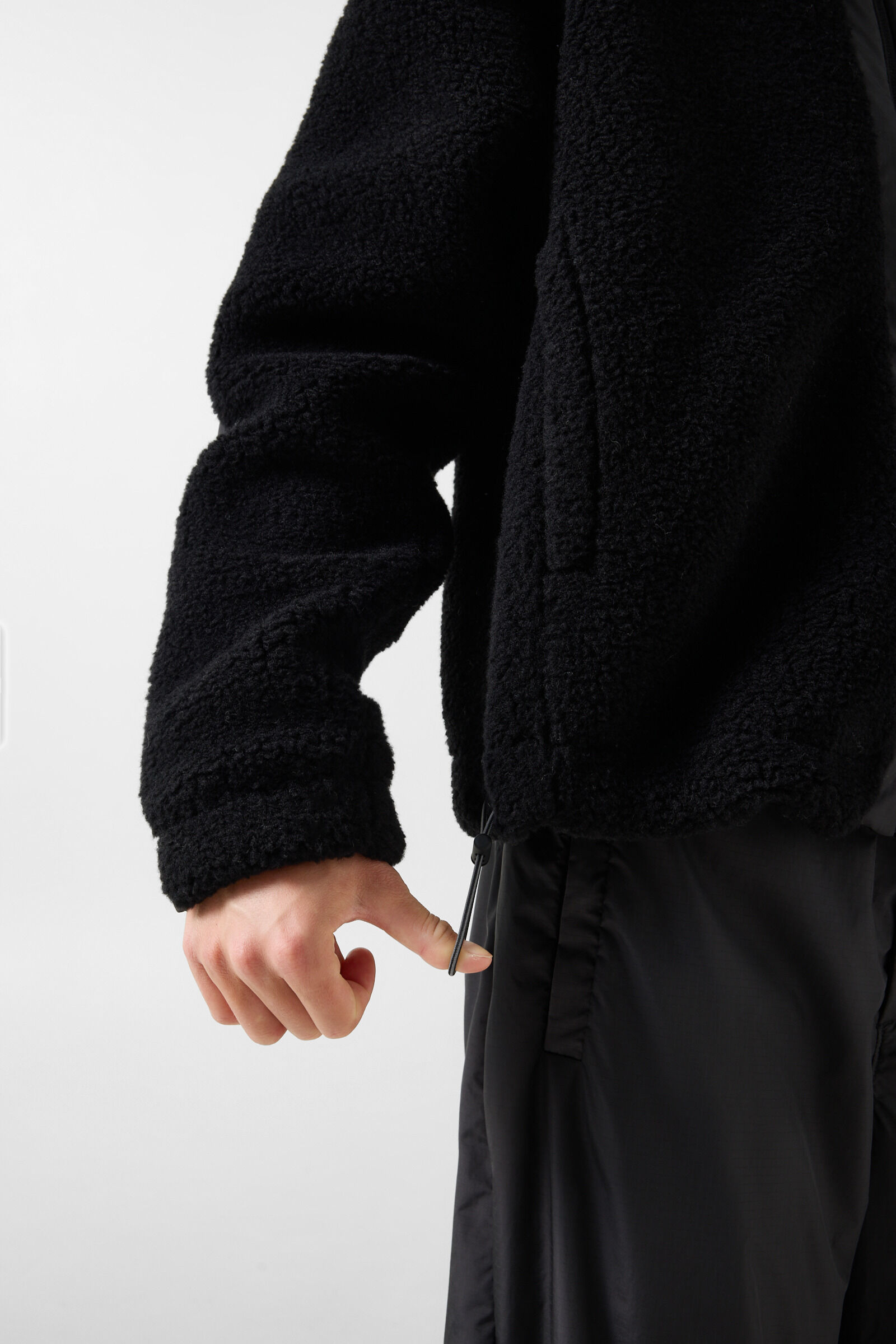Ninetta Mid-Layer Teddy Jacket Black
