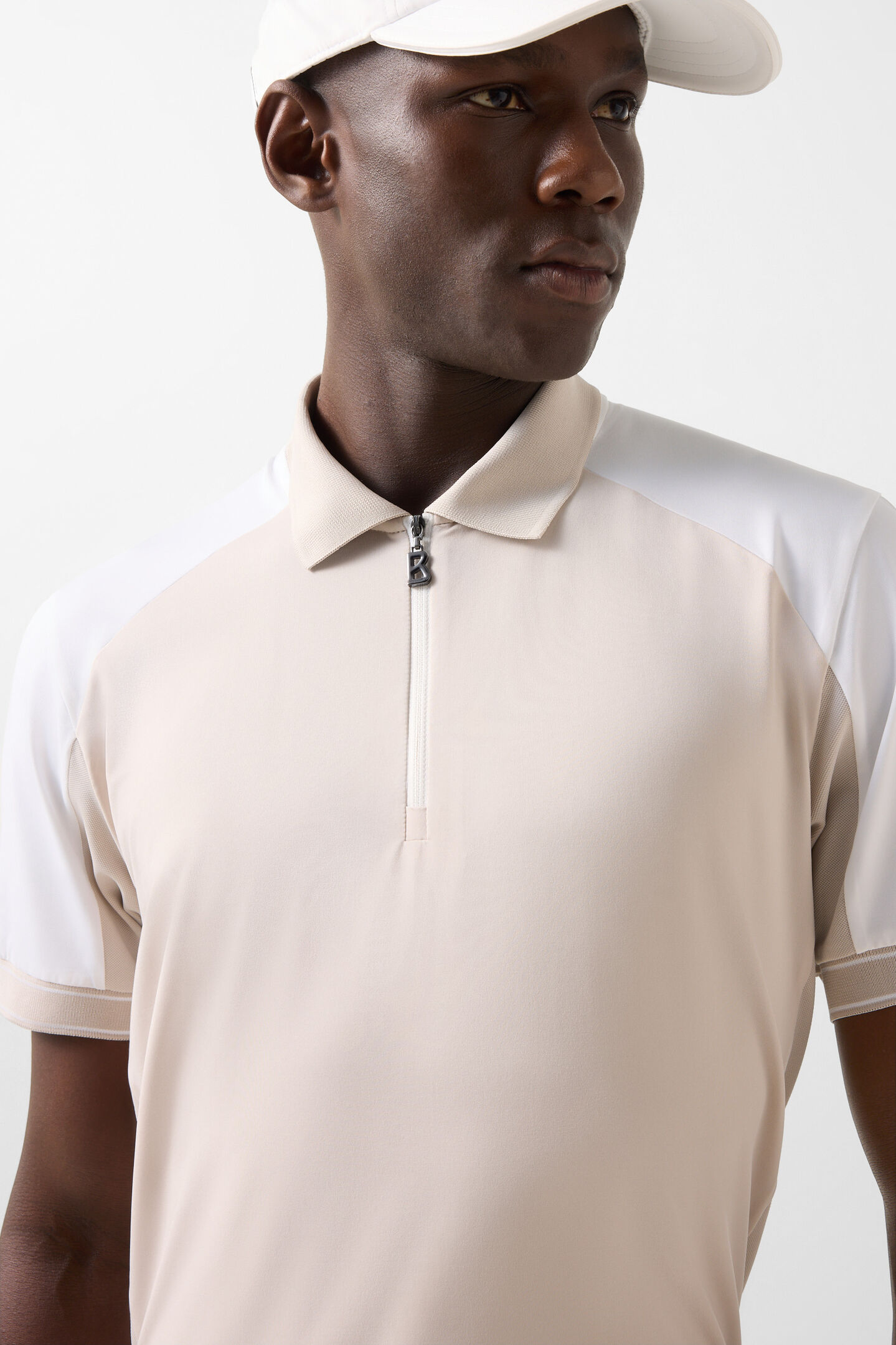 Fabius functional short-sleeved top Sand/white