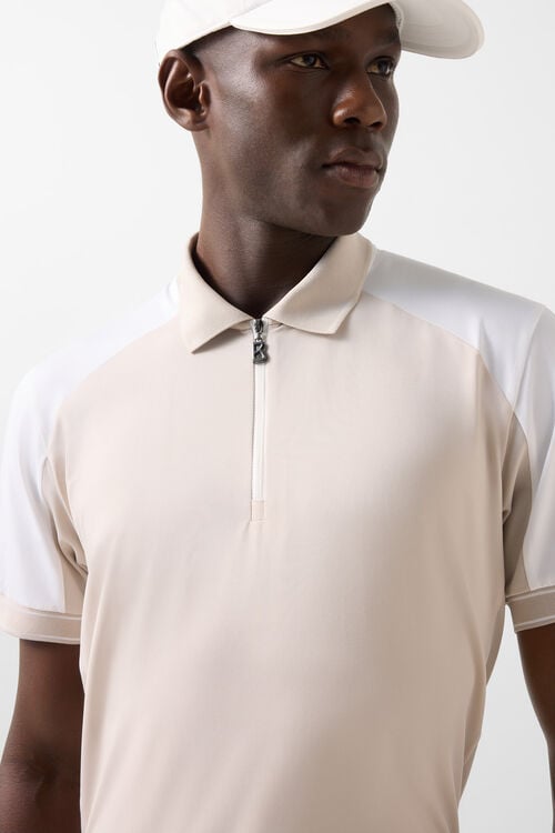 Fabius functional short-sleeved top Sand/white