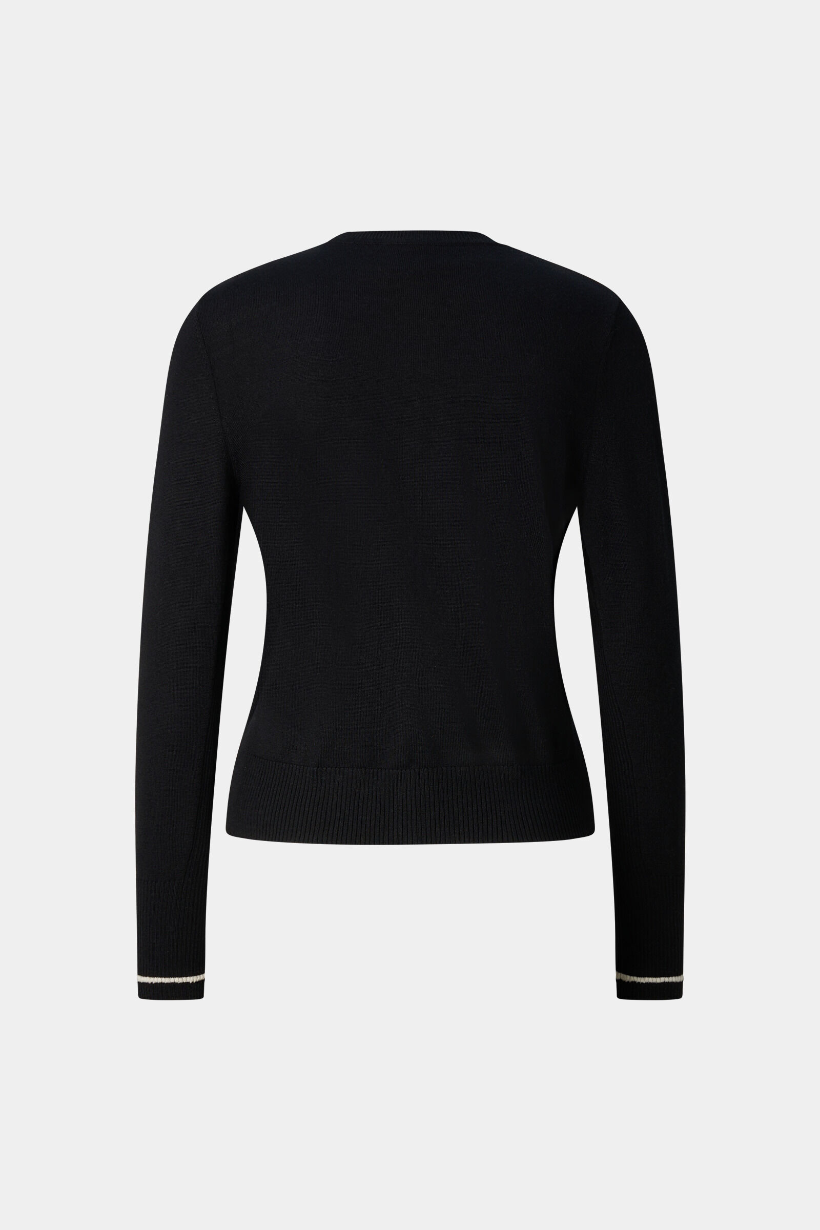 Azou virgin wool and silk knit jacket Black