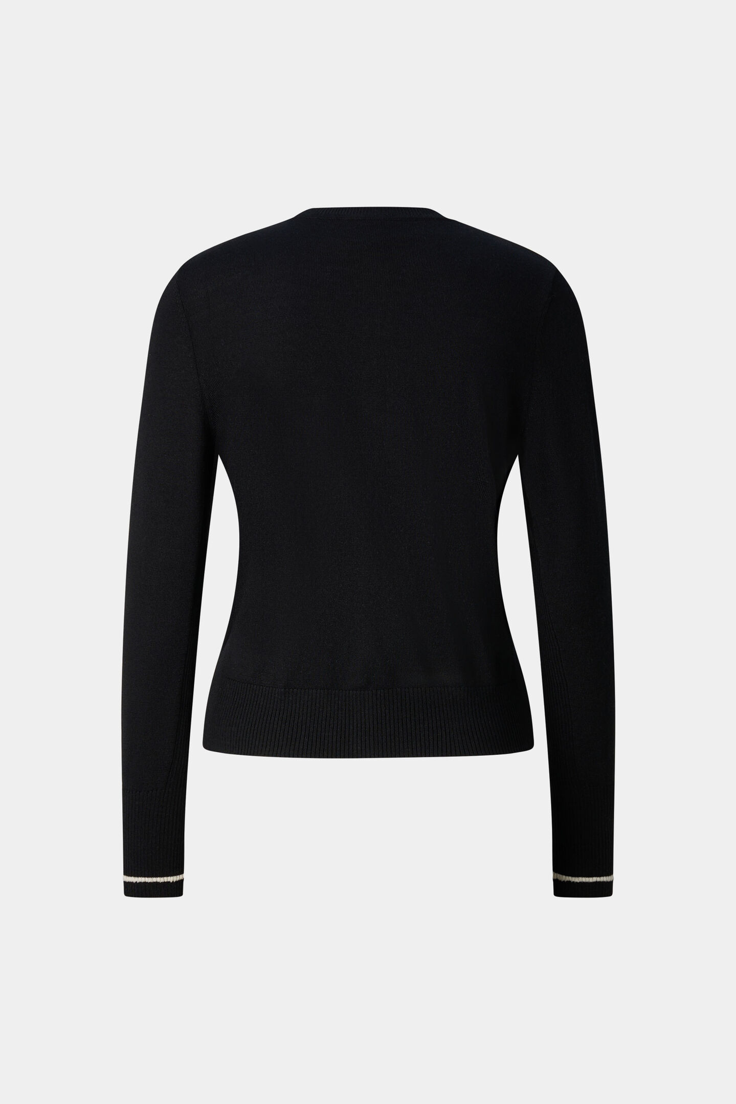 Azou virgin wool and silk knit jacket Black