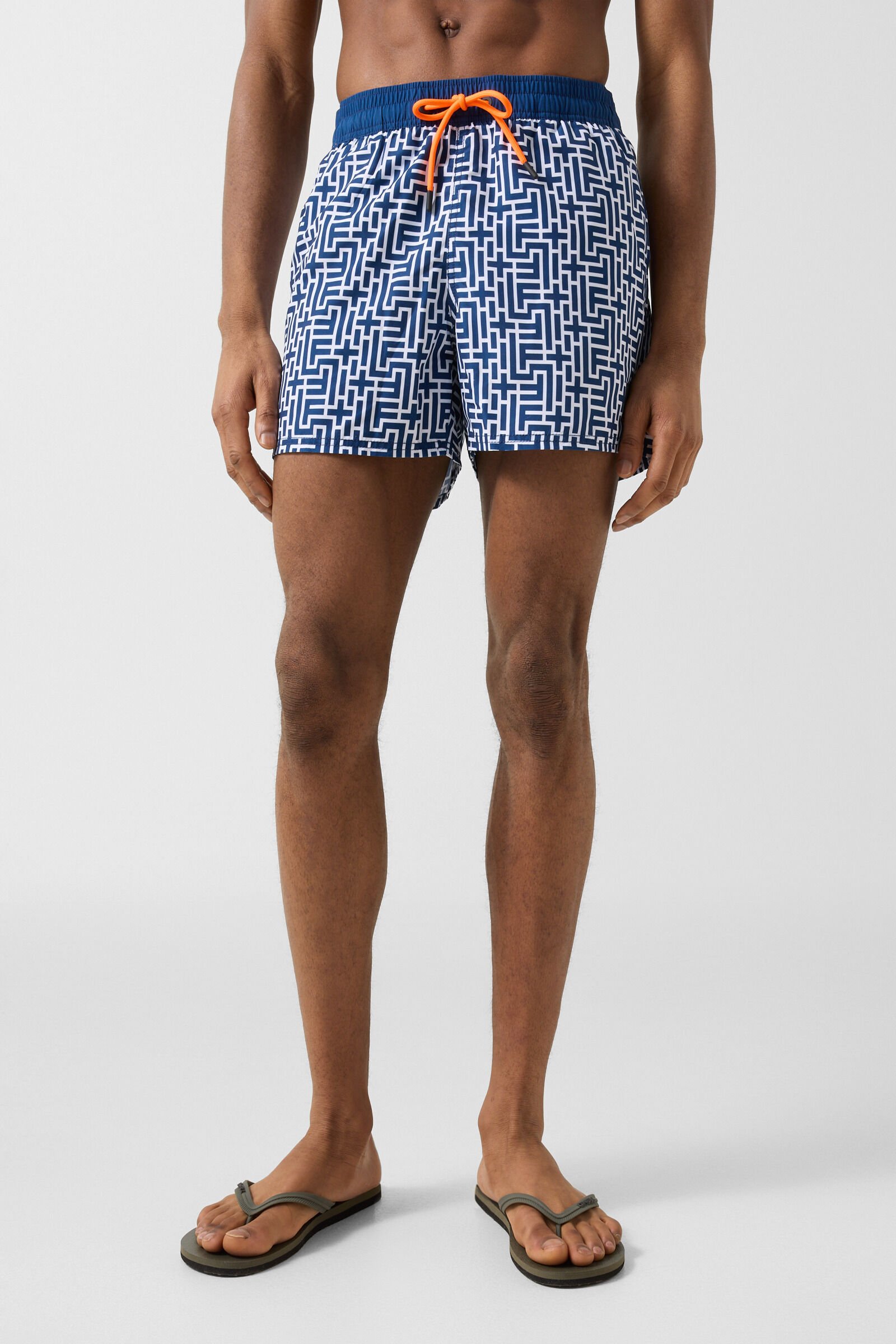 Nelson swim trunks Navy blue/white