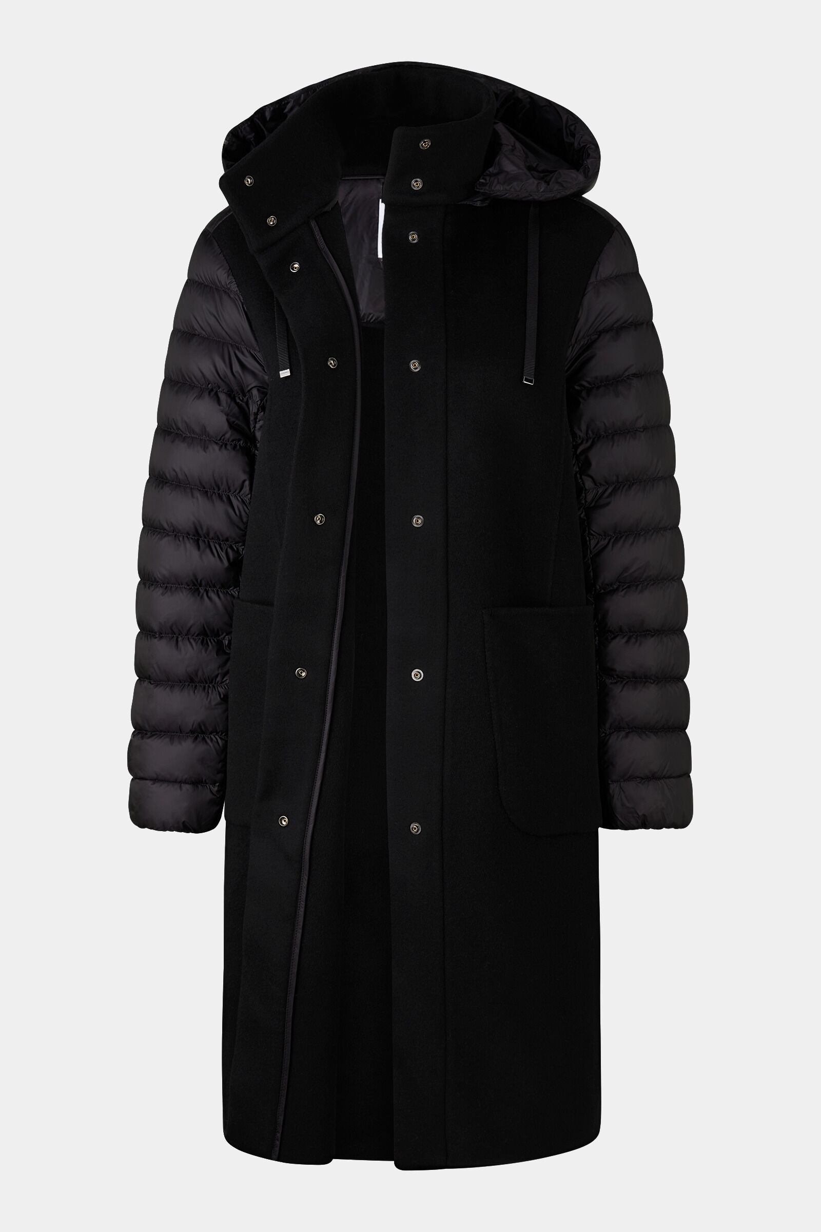 Isy woollen down coat Black