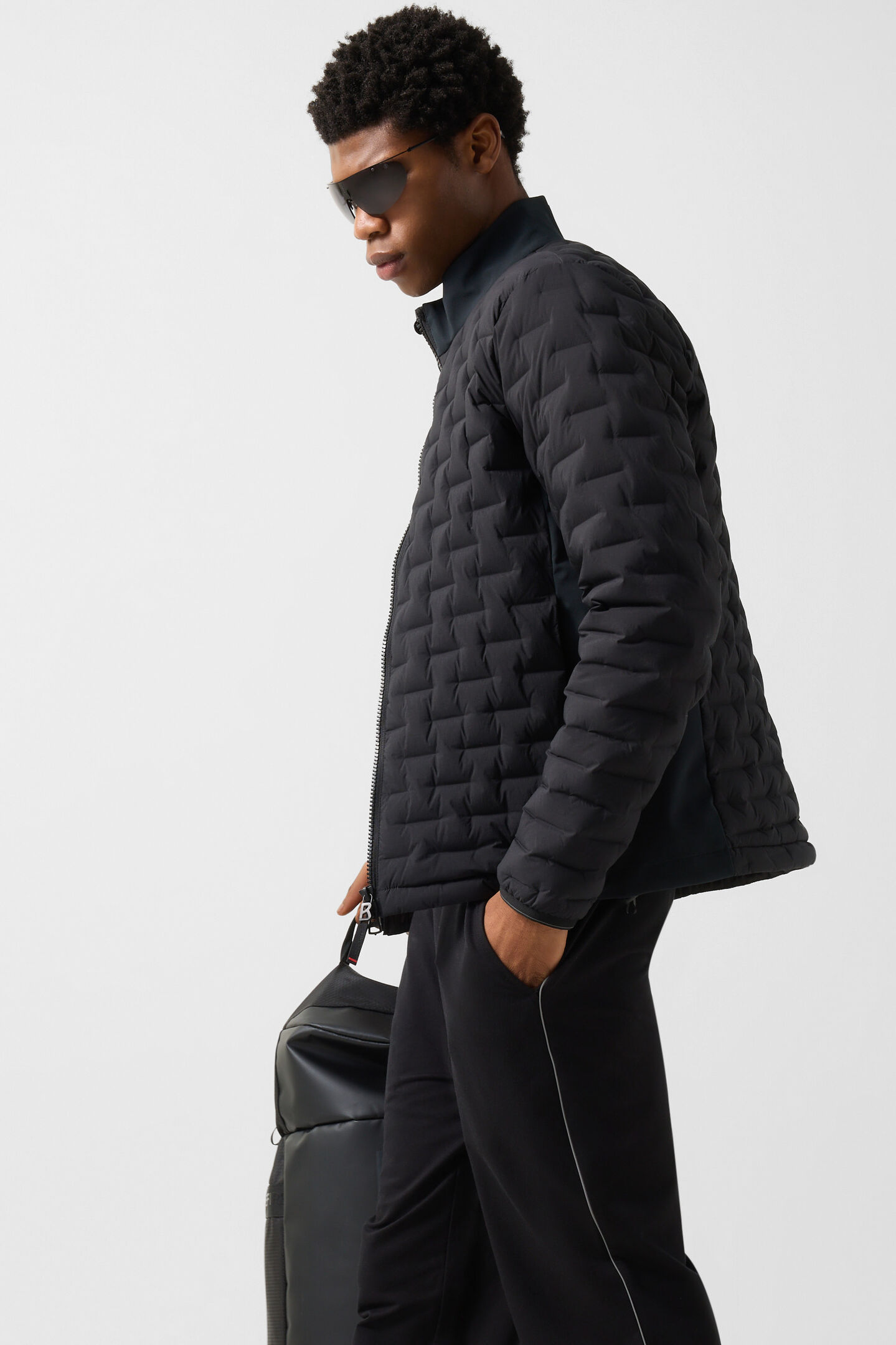Lightweight down jacket grey Black