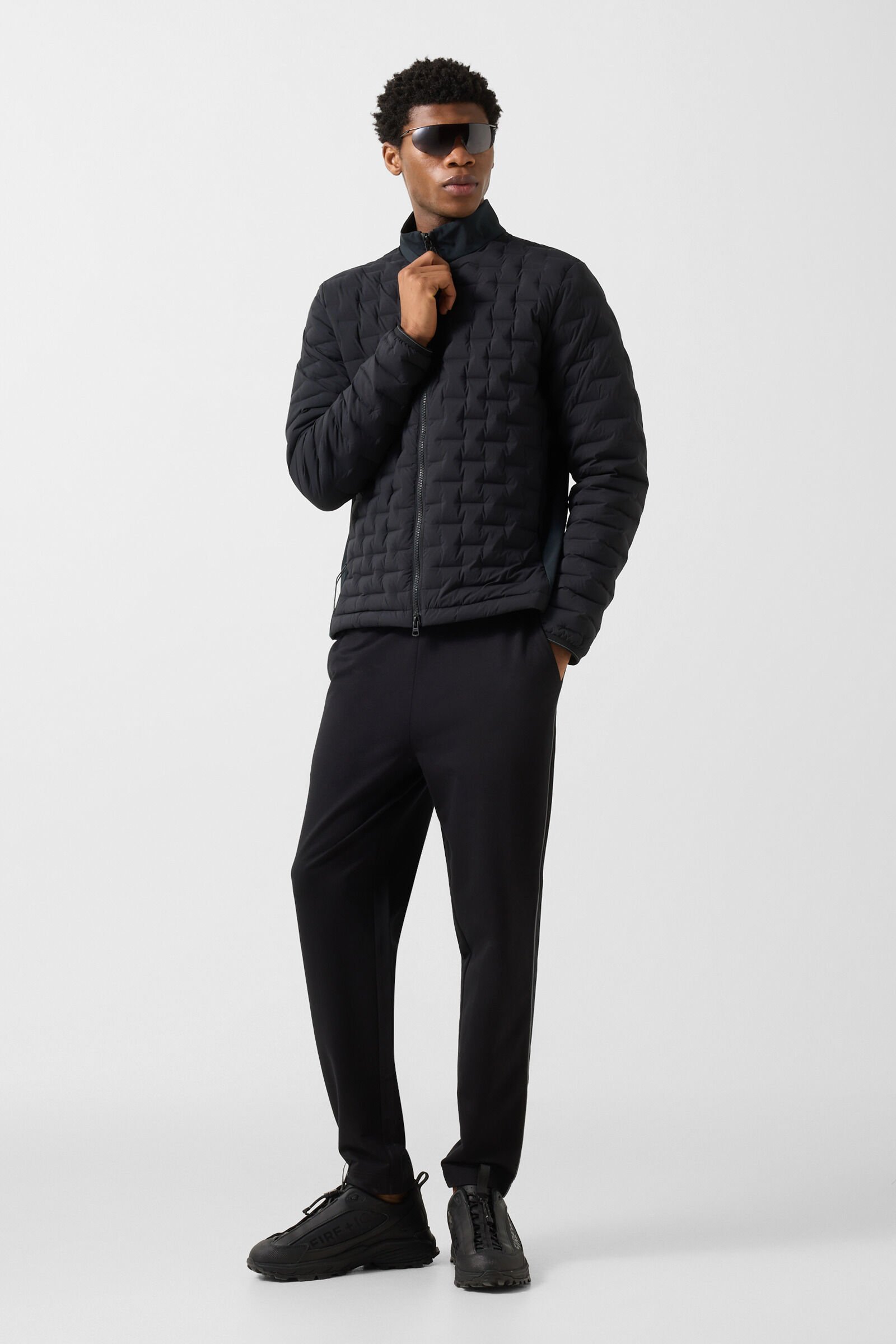 Lightweight down jacket grey Black