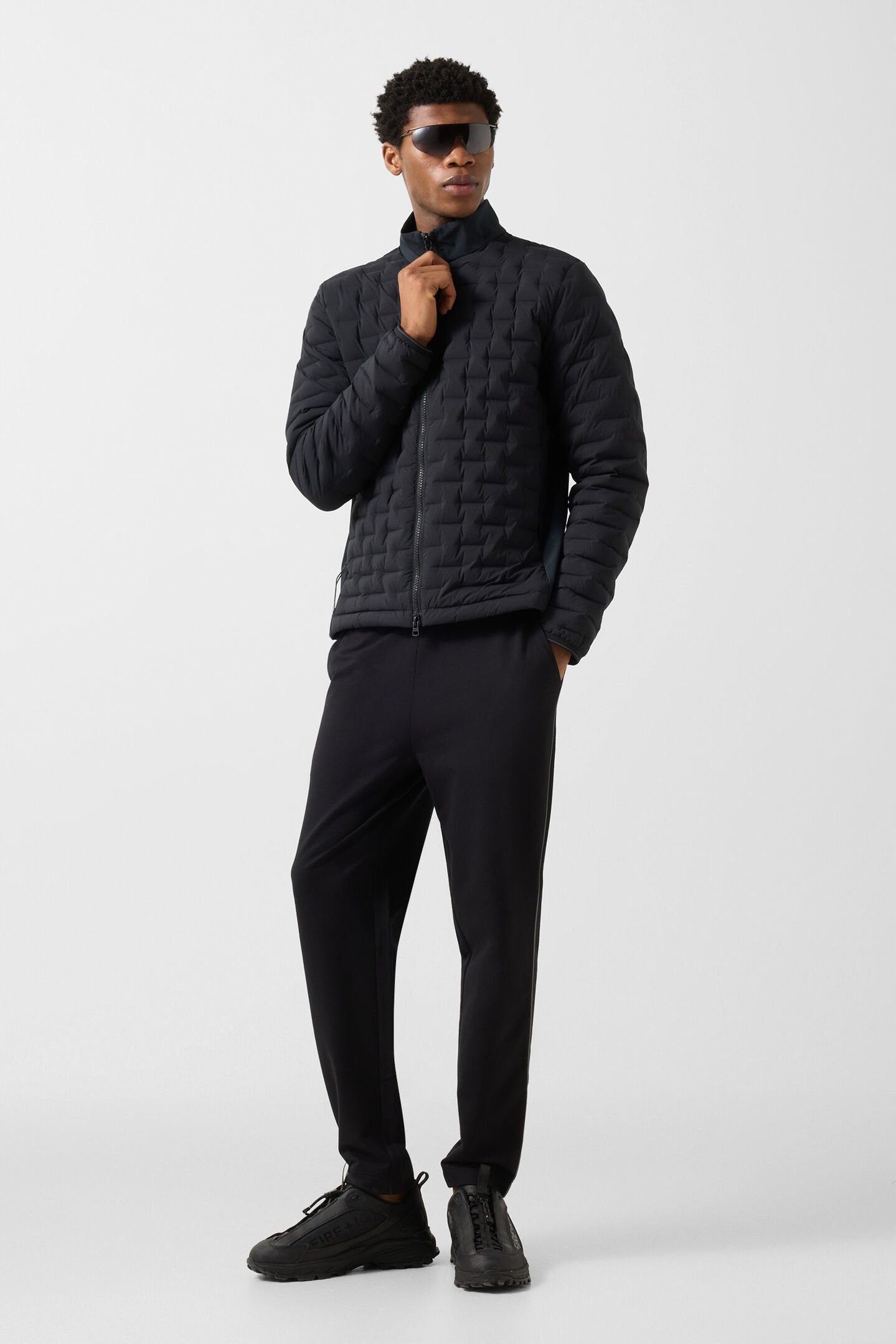 Lightweight down jacket grey Black