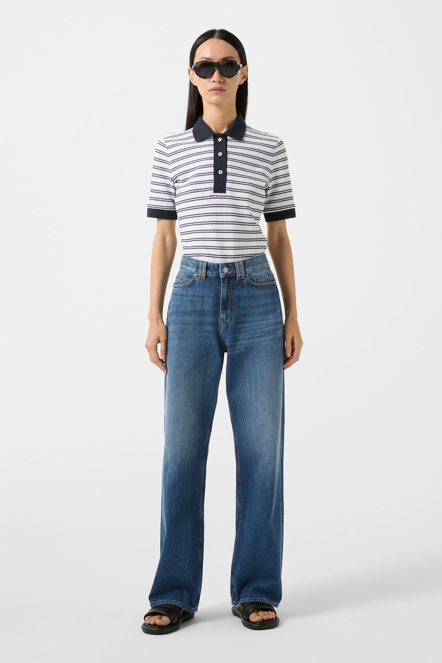 Dyna wide fit jeans Washed blue denim