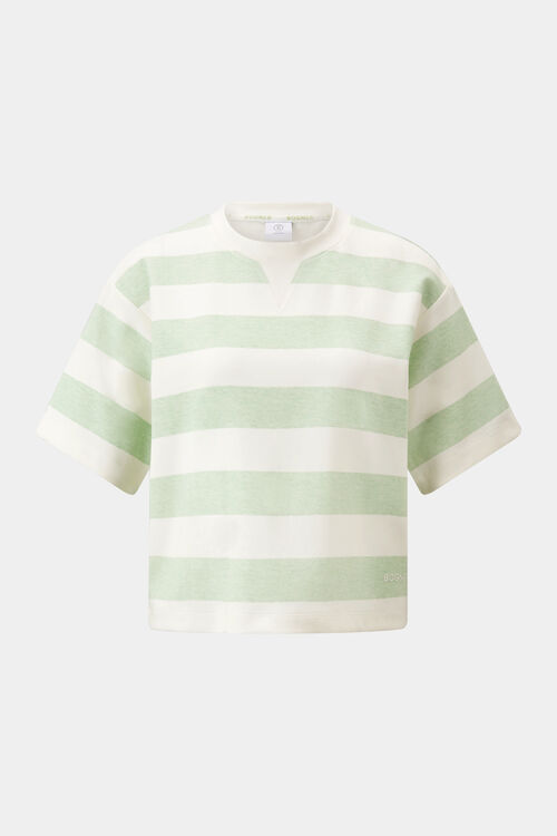 Stacey short-sleeved jumper Light green/off-white