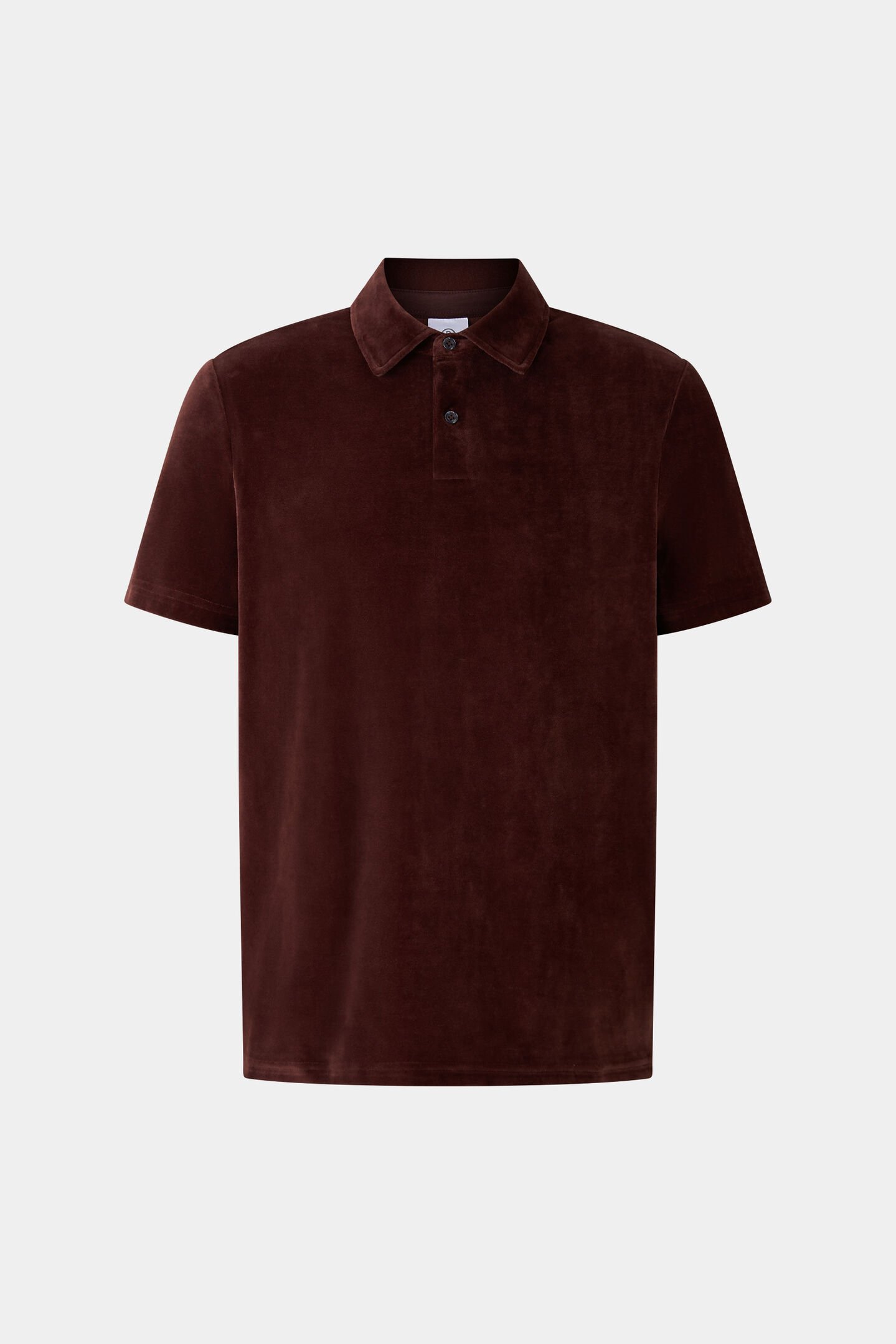 Vincenzo velour polo shirt Wine red