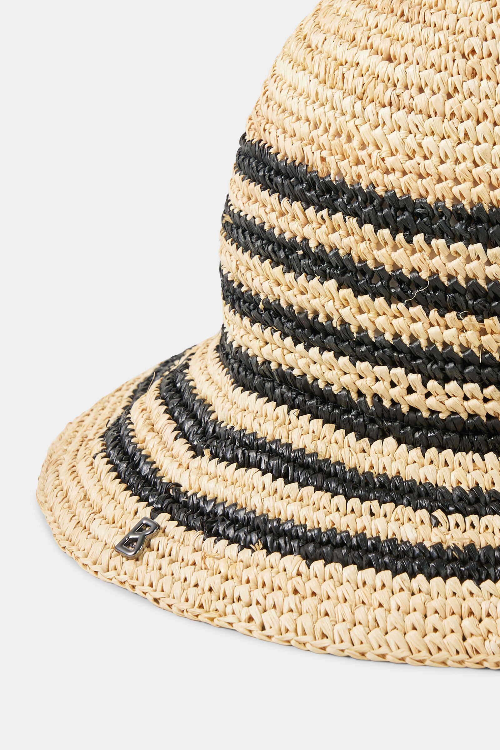 Strohhut Momo Beige/Schwarz
