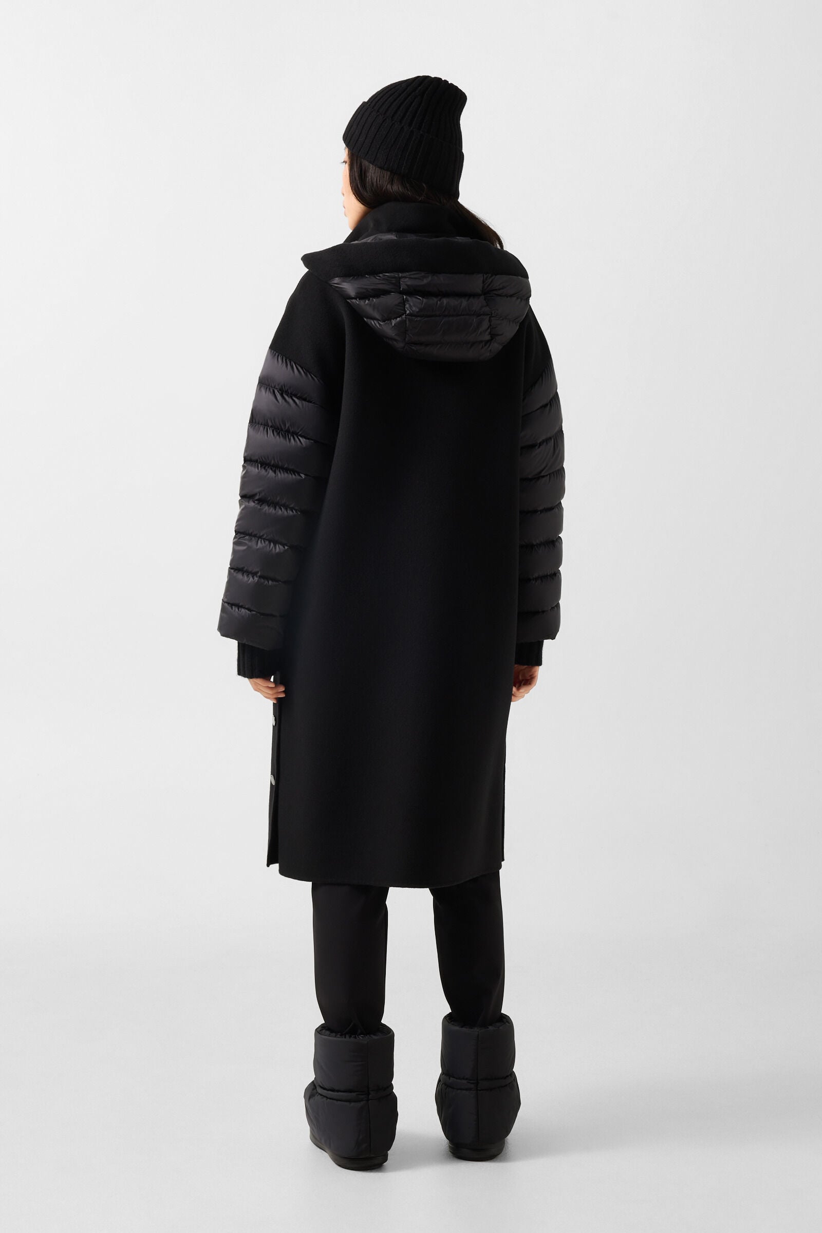 Trisha double-faced down coat Black