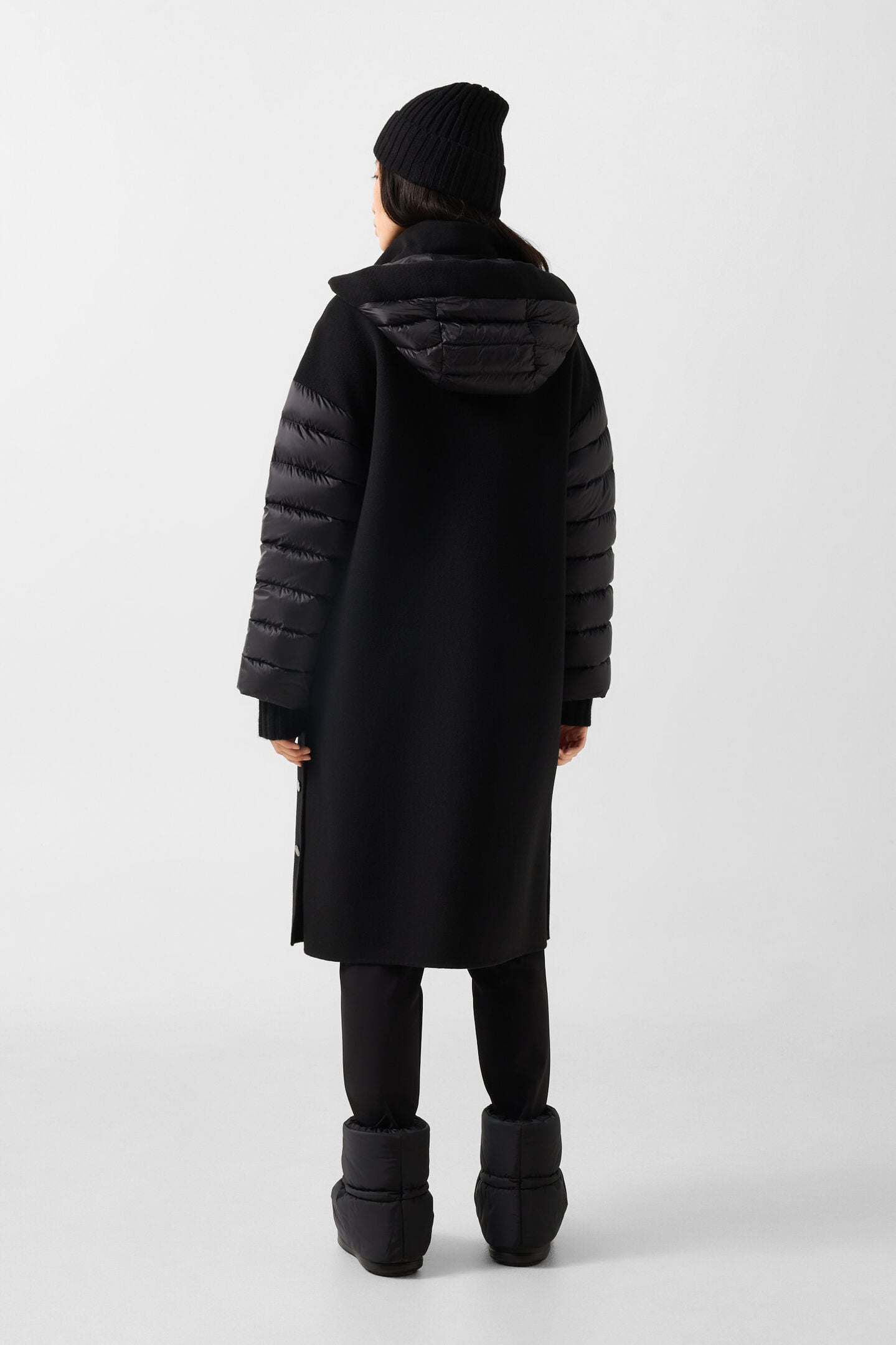 Trisha double-faced down coat Black