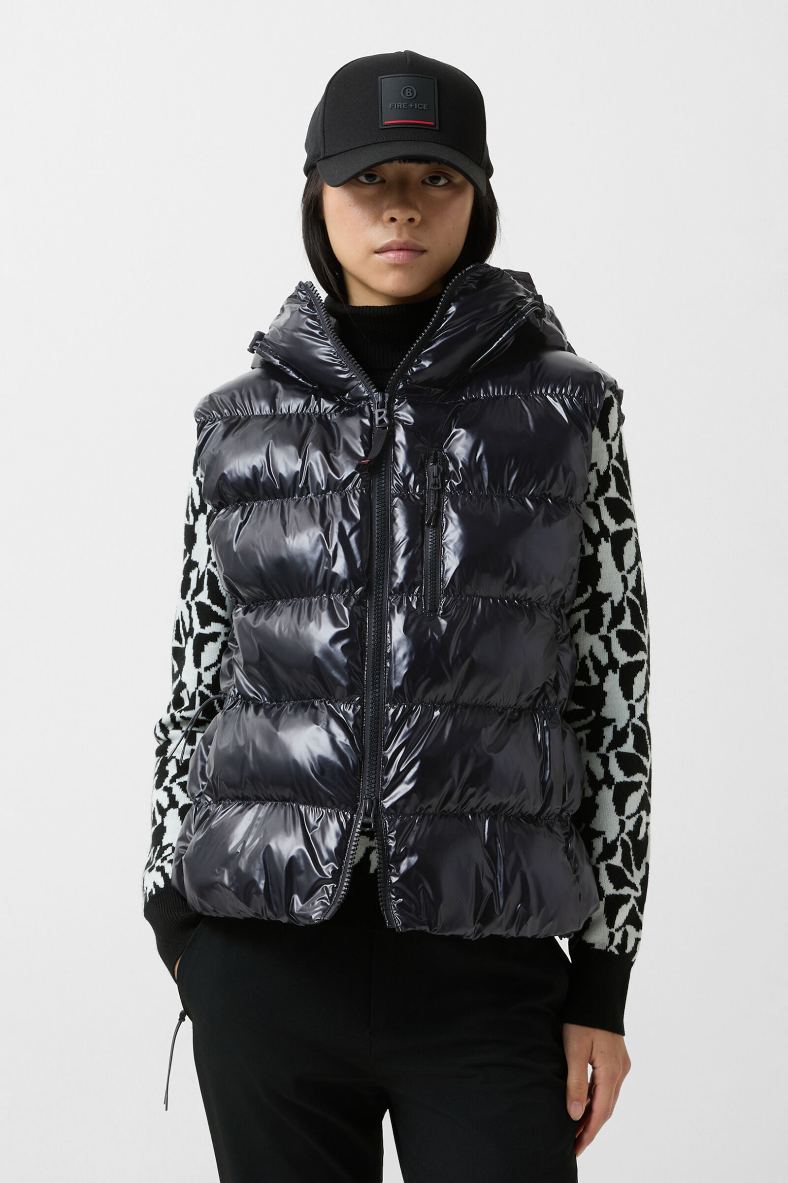 Naima quilted waistcoat Black