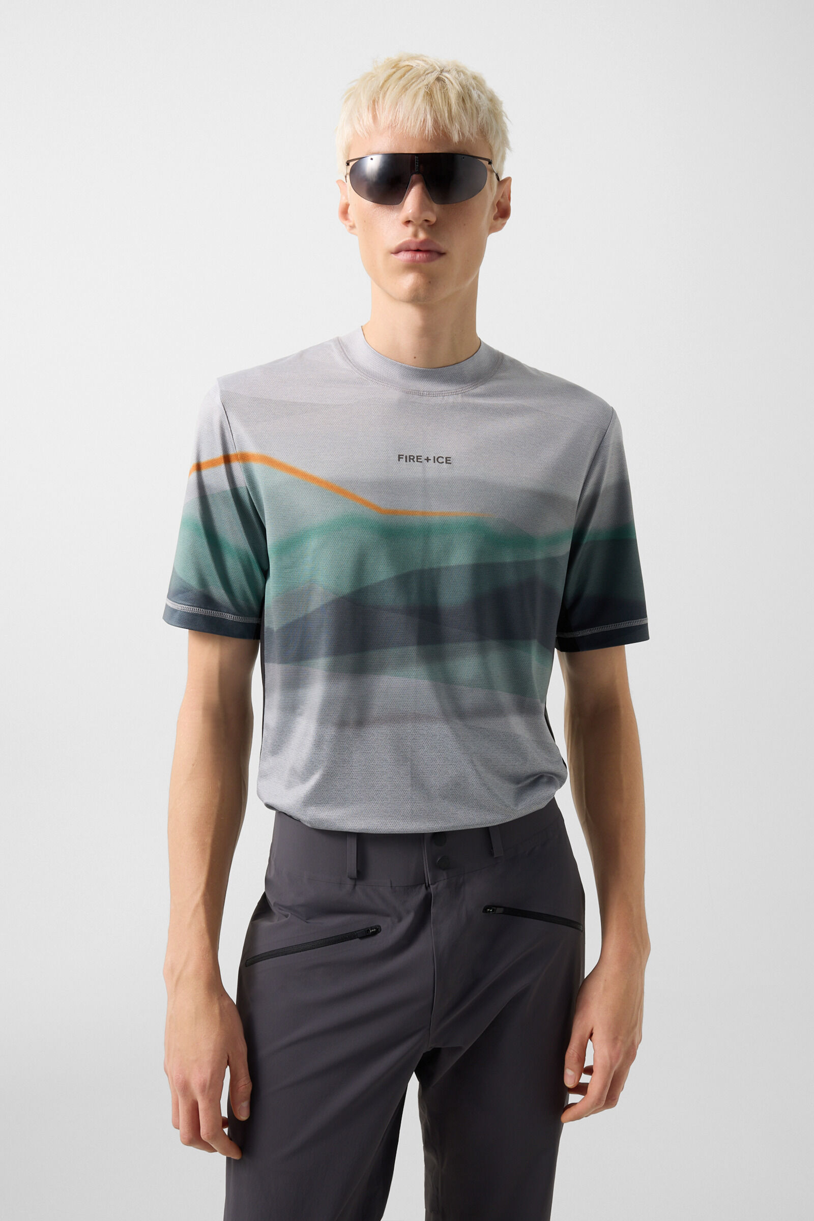 Funktionsshirt Balduin Grau/Gr&uuml;n