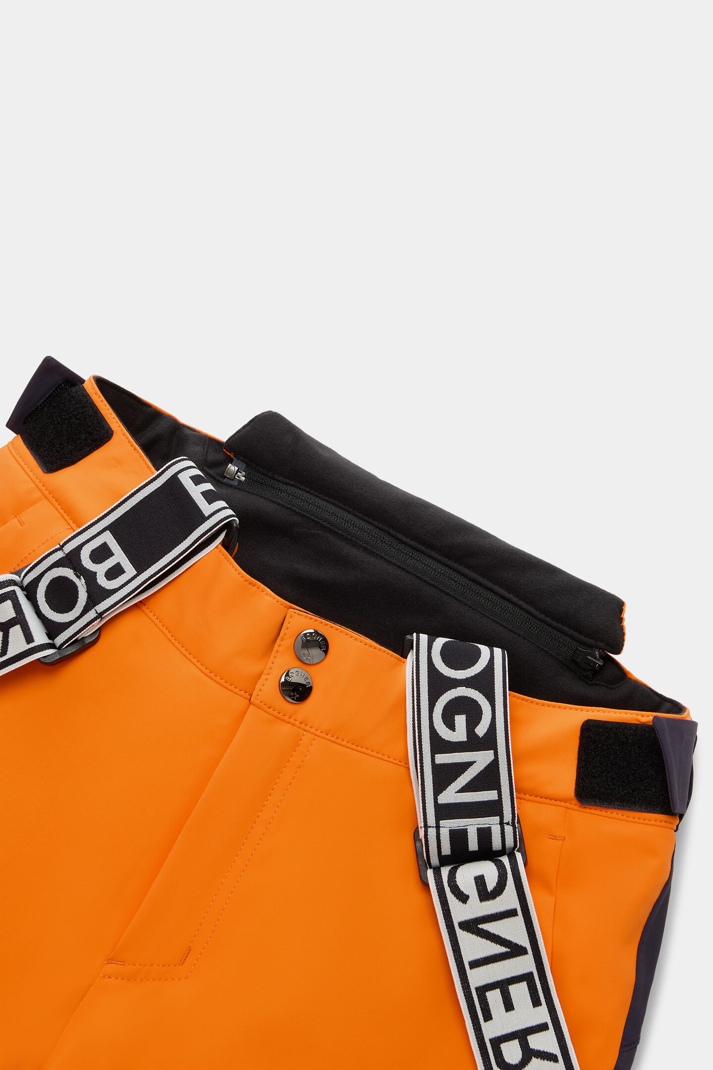 Kinder skibroek Yuki Oranje/navy blauw/beige
