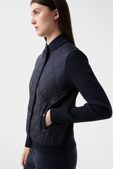 Becca hybrid knit jacket Navy blue Becca hybrid knit jacket Navy blue