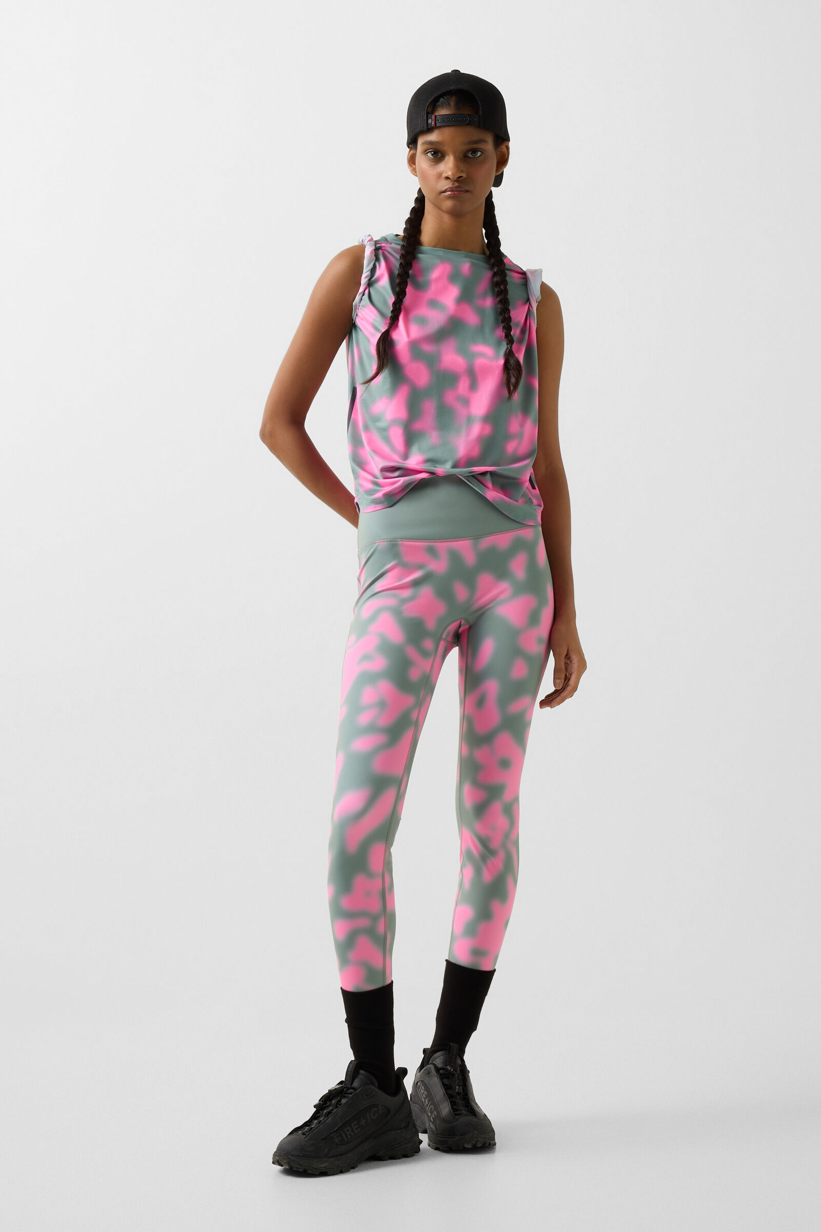 Brenna functioneel shirt Eucalyptus/Roze