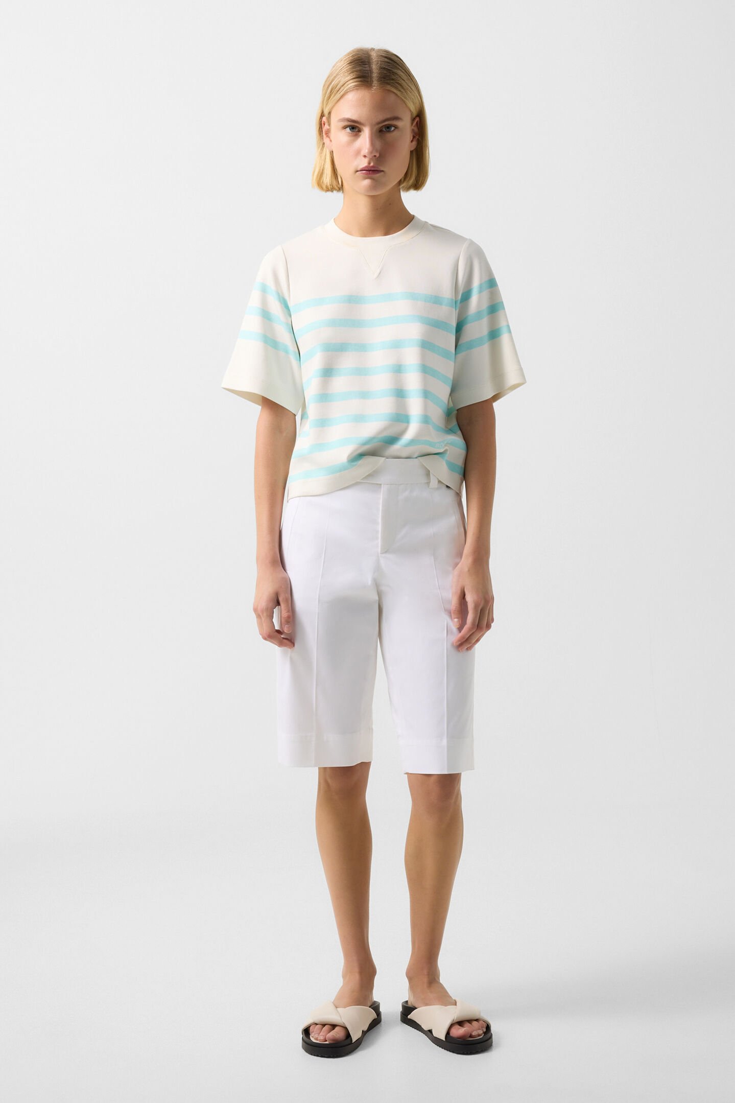 Shirt Stacey Off-white/light blue