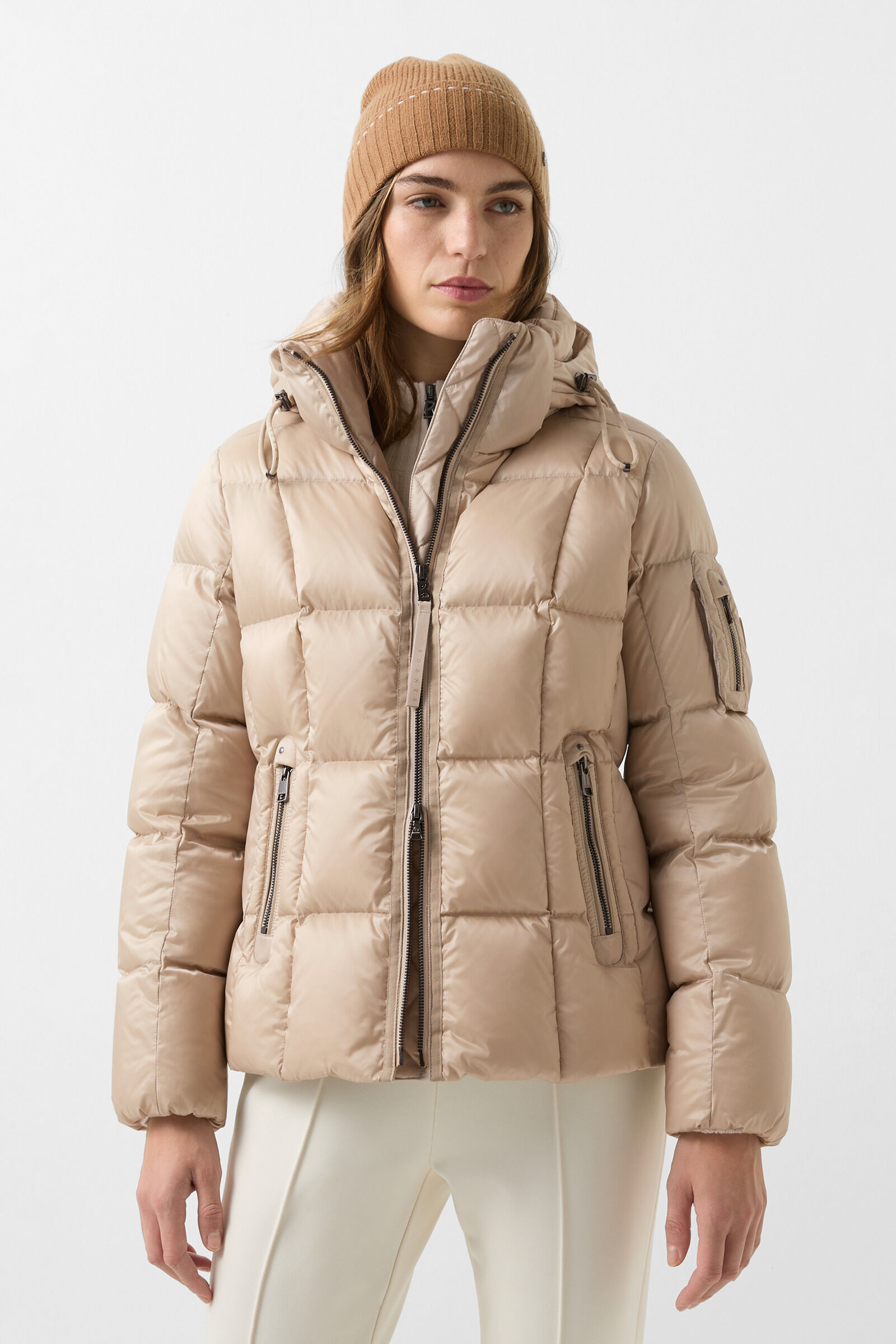 Feline down jacket Beige