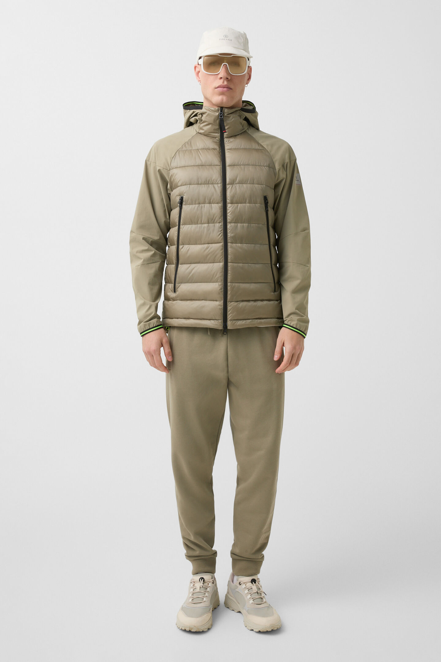 Hybrid-Steppjacke Kegan Dunkelbeige