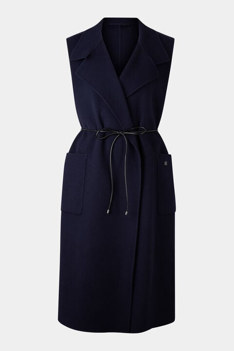 Double-face wool waistcoat Megan Navy blue Double-face wool waistcoat Megan Navy blue