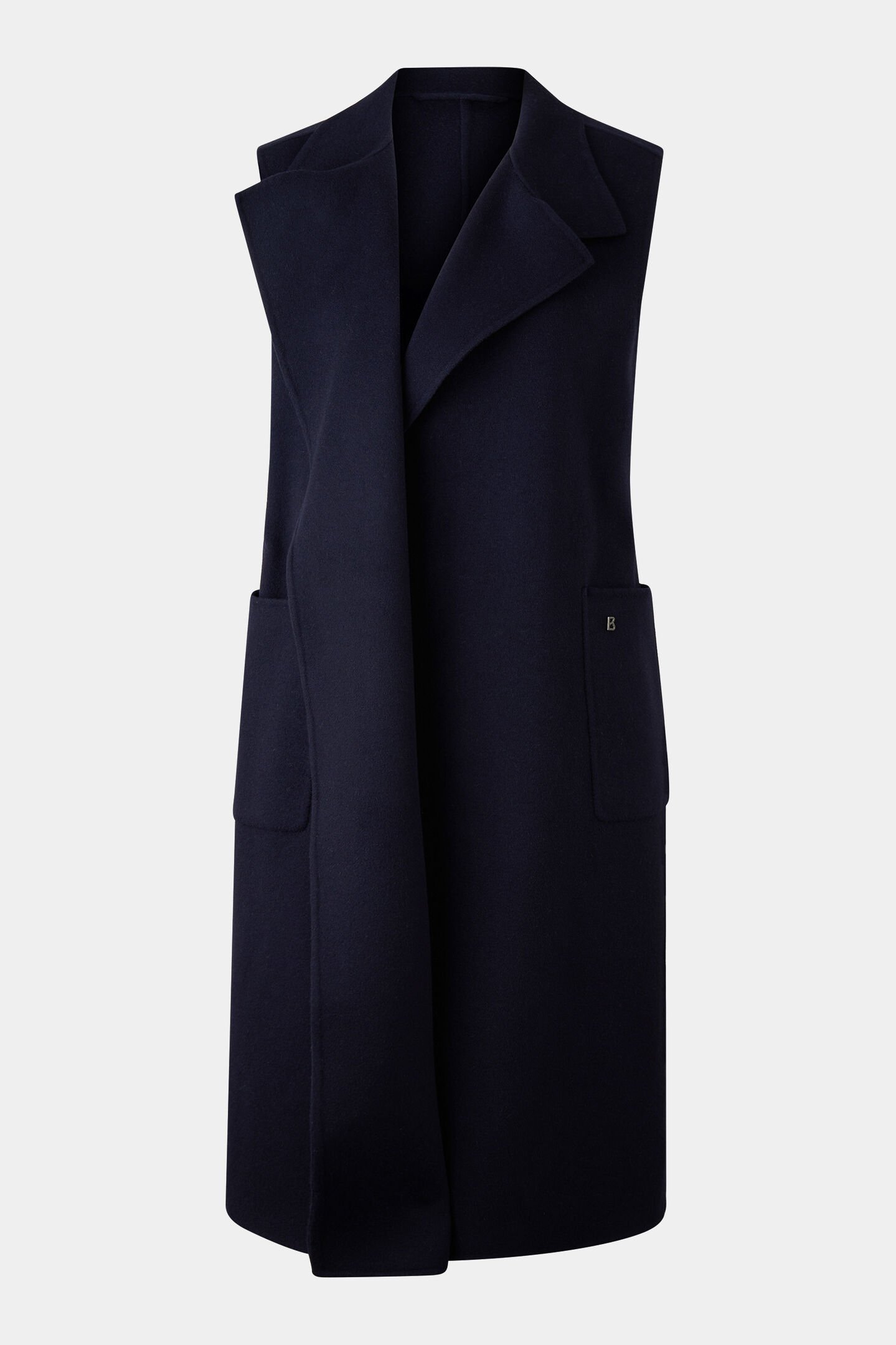 Double-face wool waistcoat Megan Navy blue