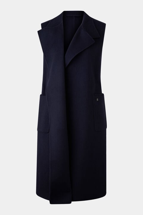 Double-face wool waistcoat Megan Navy blue Double-face wool waistcoat Megan Navy blue