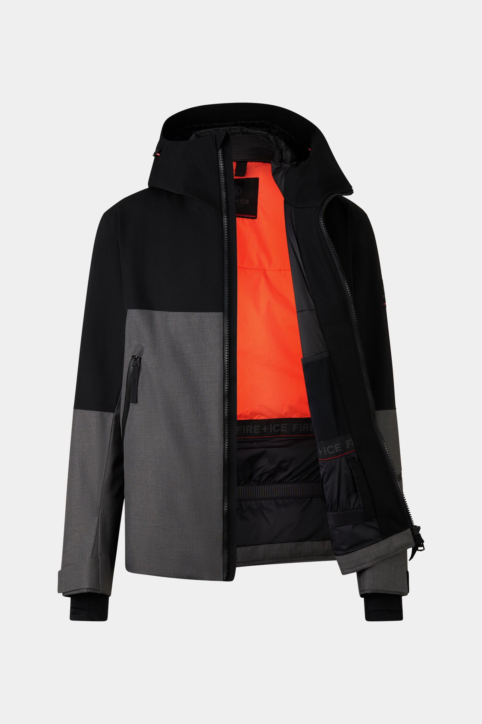 Skijacke Dyre Grau/Schwarz