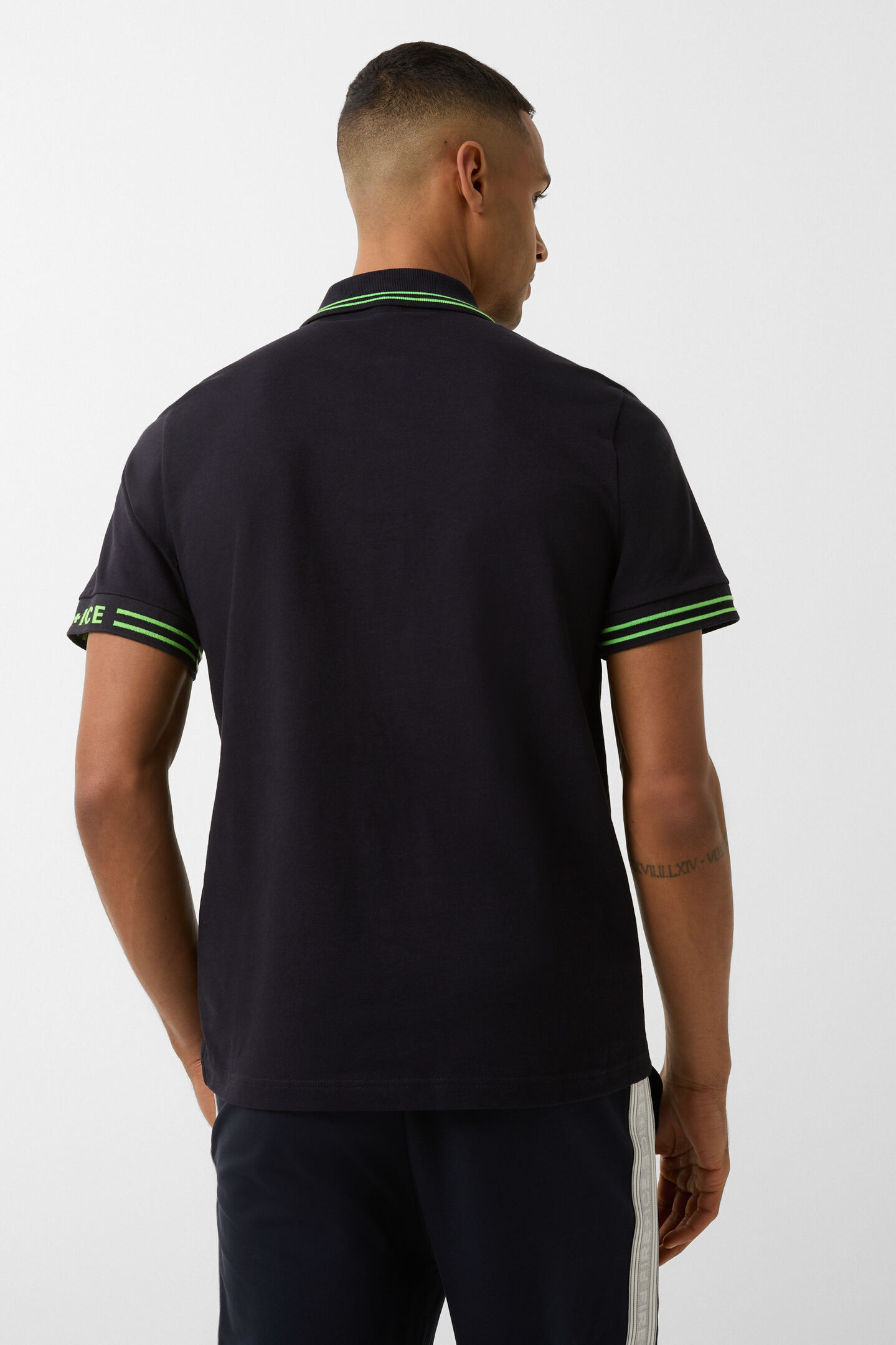 Arjan polo shirt Dark blue/lime
