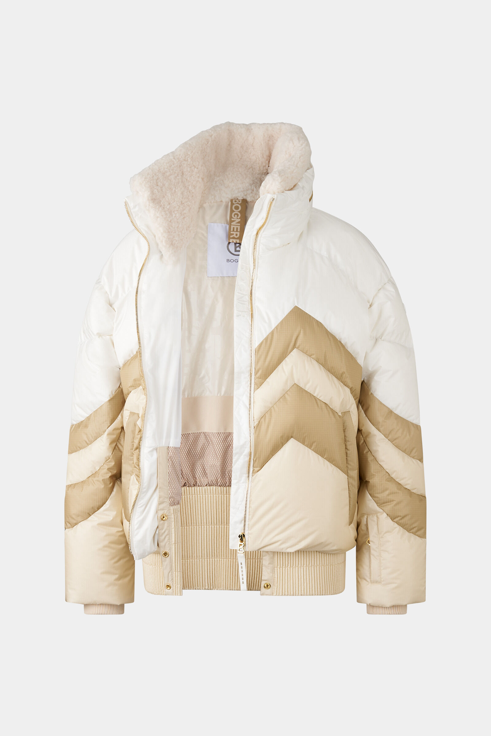 Valea down ski jacket Off-white/beige