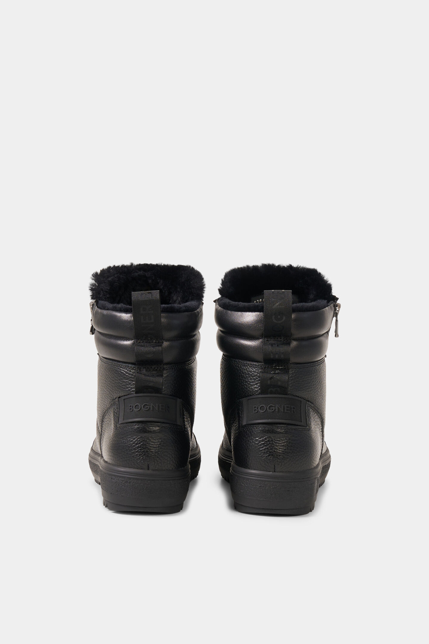 Anchorage lace-up boots with spikes Black