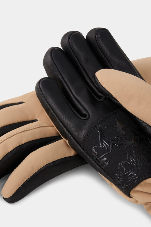 Handschuhe Hilla Camel/Schwarz